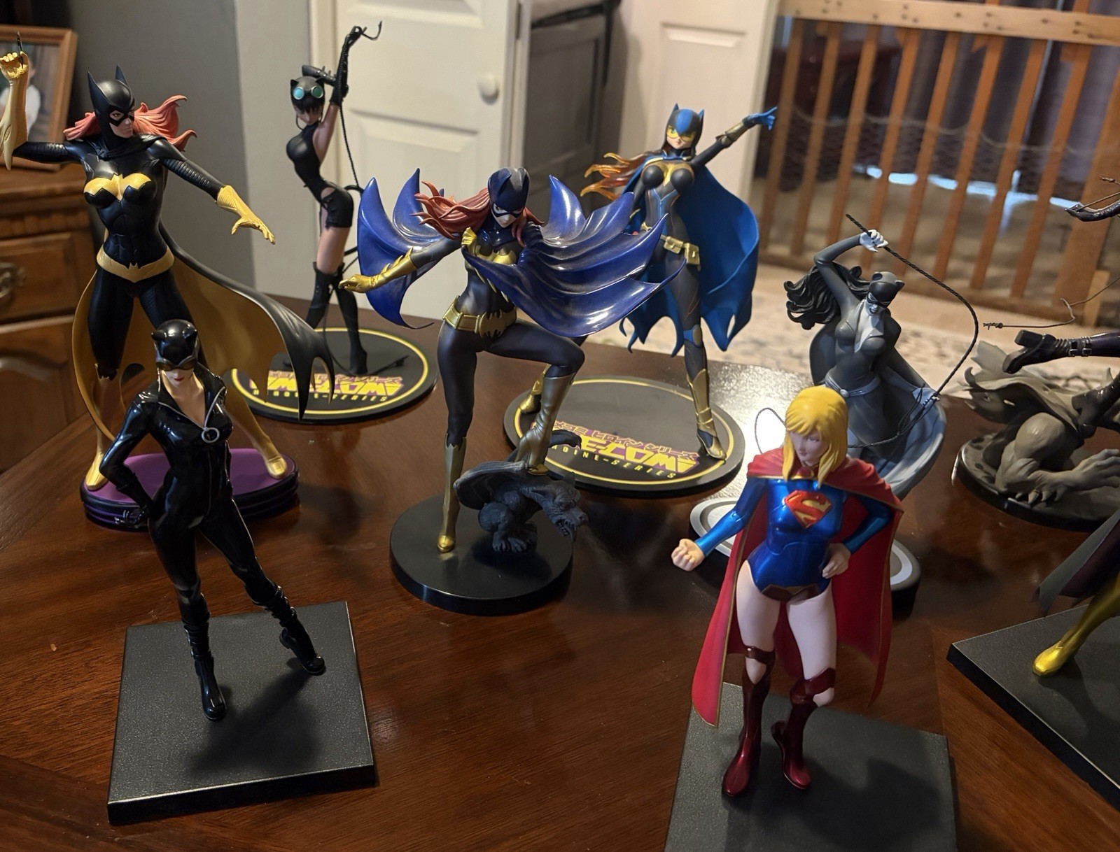 Wonder Women, Bat Girl, Cat Women, Supergirl Statues