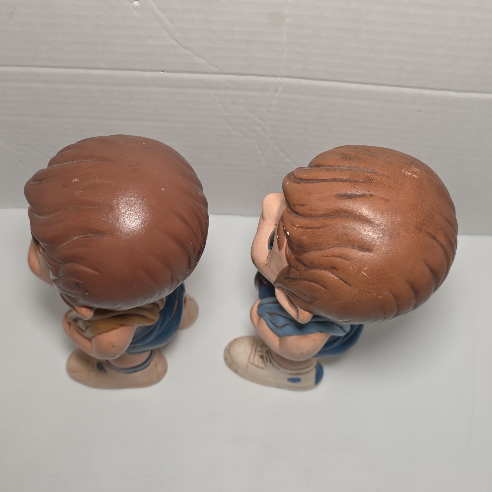 Vintage 1970’s Atlantic Mold Co Pair Of 2 Ceramic Basketball Players Tom & K