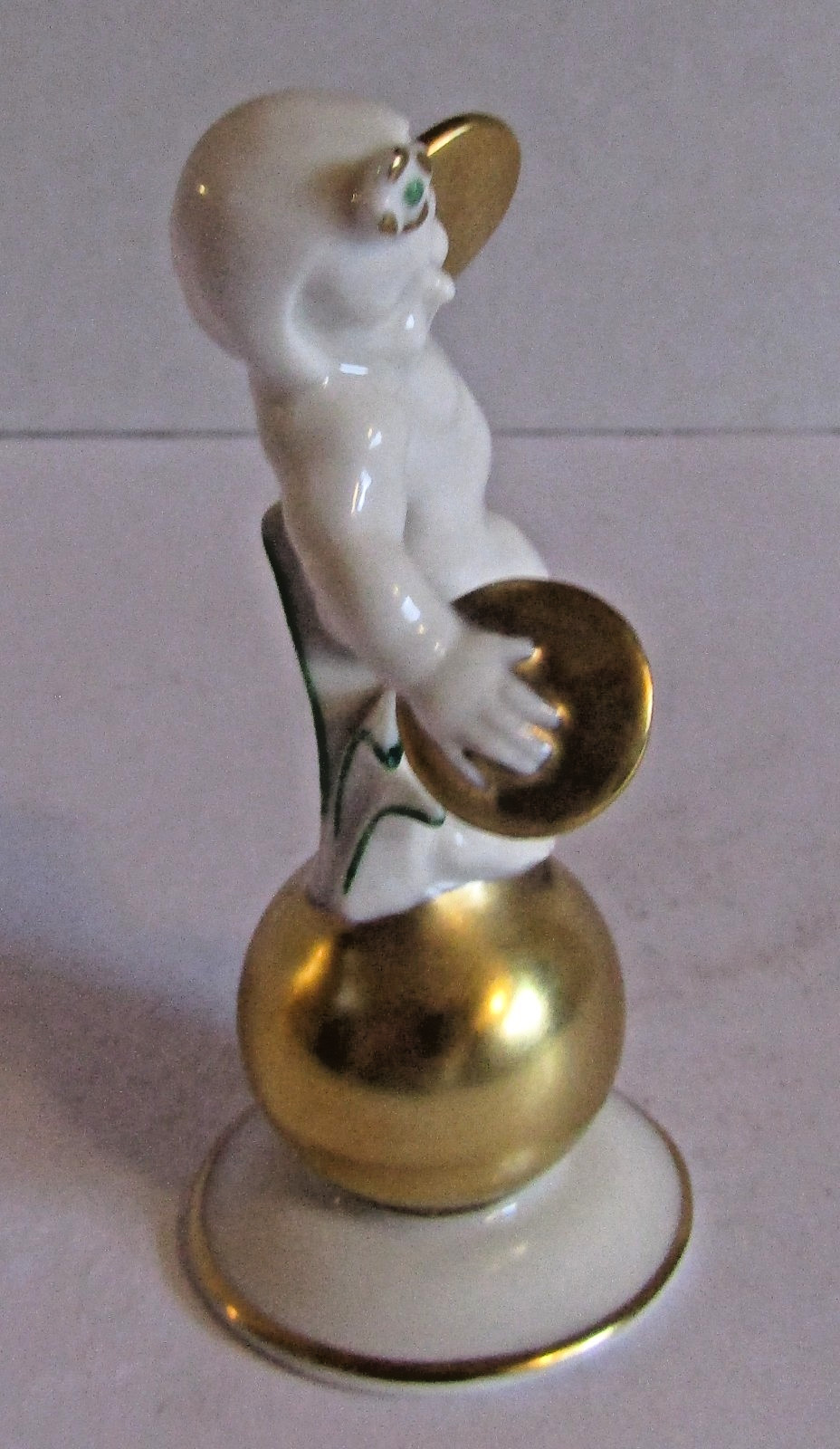 Karl Tutter Putti Hutschenreuther German Porcelain CHERUB Selb Figurine Cymbals