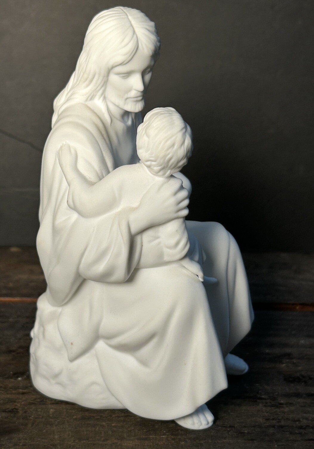 Vtg Lenox Jesus Childrens Blessing Bisque Figurine Bone China 1989 (6.75” T)