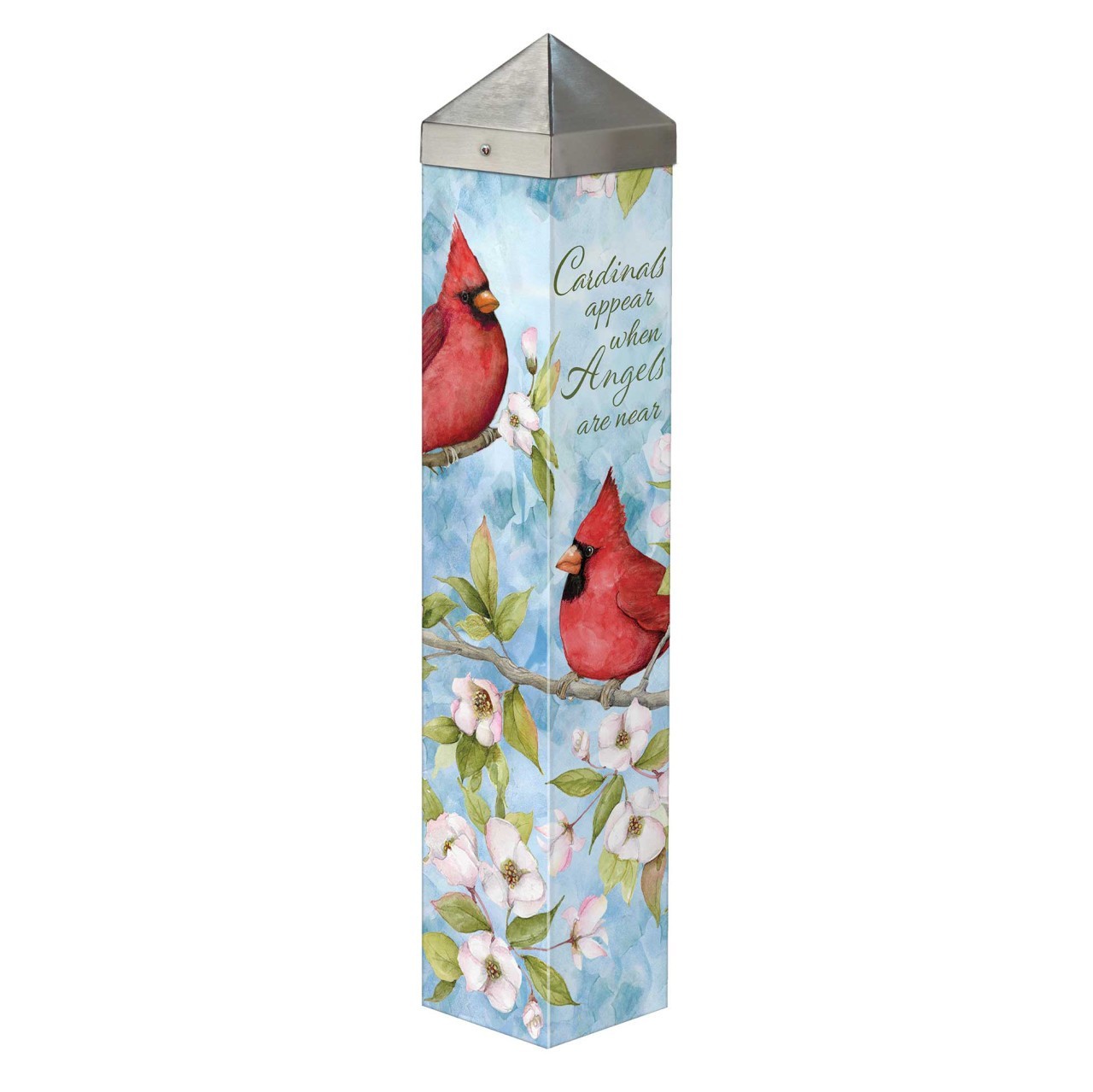 Studio M Little Cardinal Dogwood 20 in Art Pole Garden Stake Fade Resistant NWT