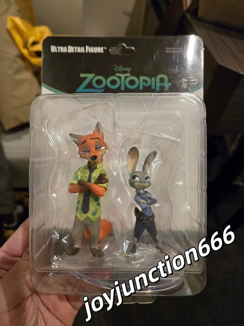 Disney Zootopia Ultra Detail Figure Nick and Judy 10cm Figure Model Toy