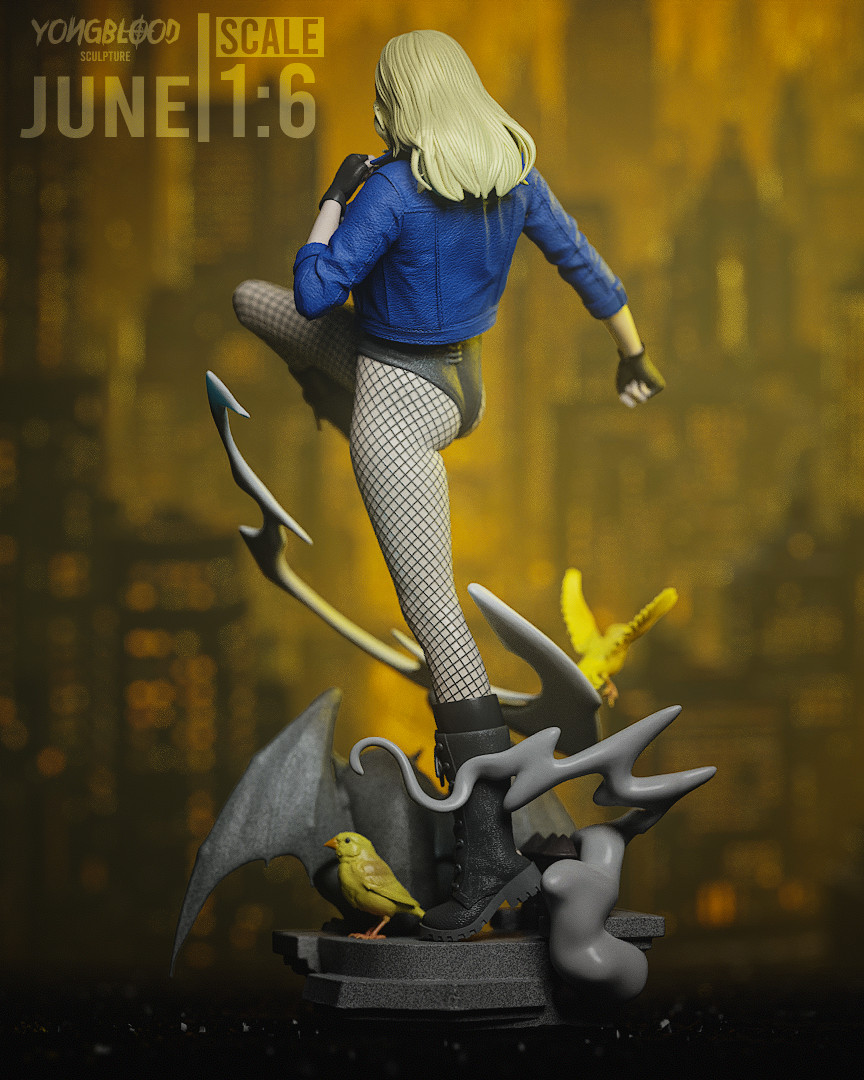 Black Canary Figurine DC Comics Hand Painted Model / DIY Kit 16 pcs