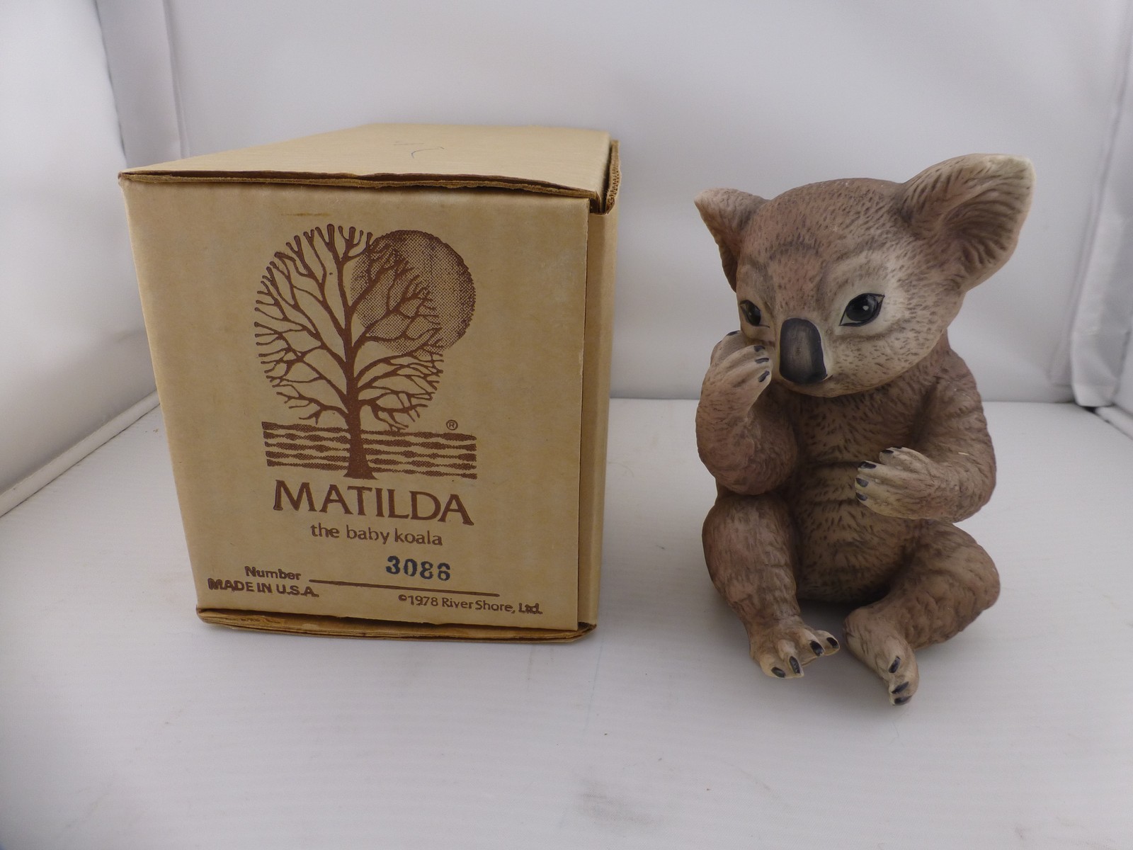 Vintage River Shore Ltd. Matilda Baby Koala Figurine 3086 with Original Box D10