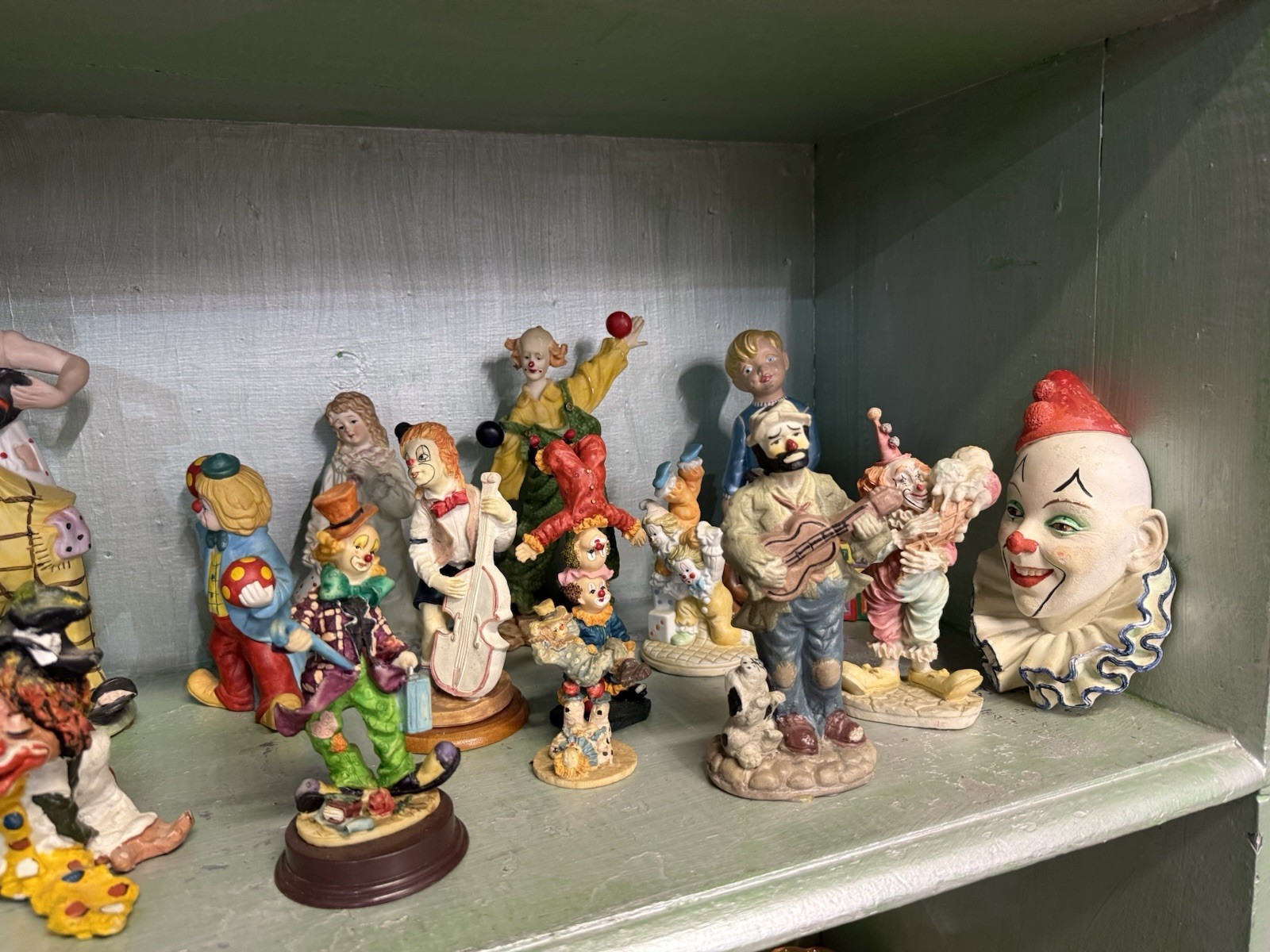 Vintage Clown Figurine Collection Multicolor Ceramic selling as set