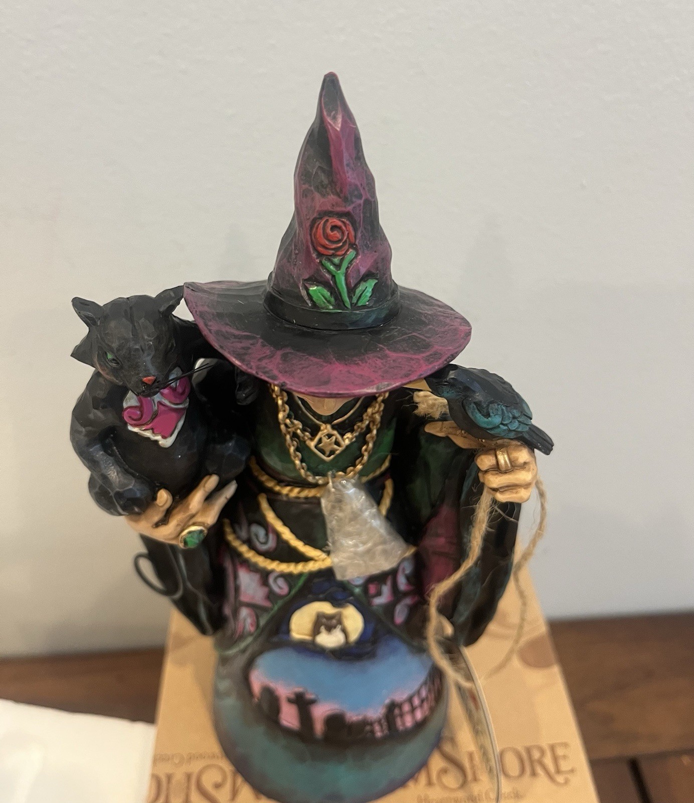 Jim Shore Witchful Thinking Witch Cat Crow 2013 Halloween Figurine 4034433 Rare