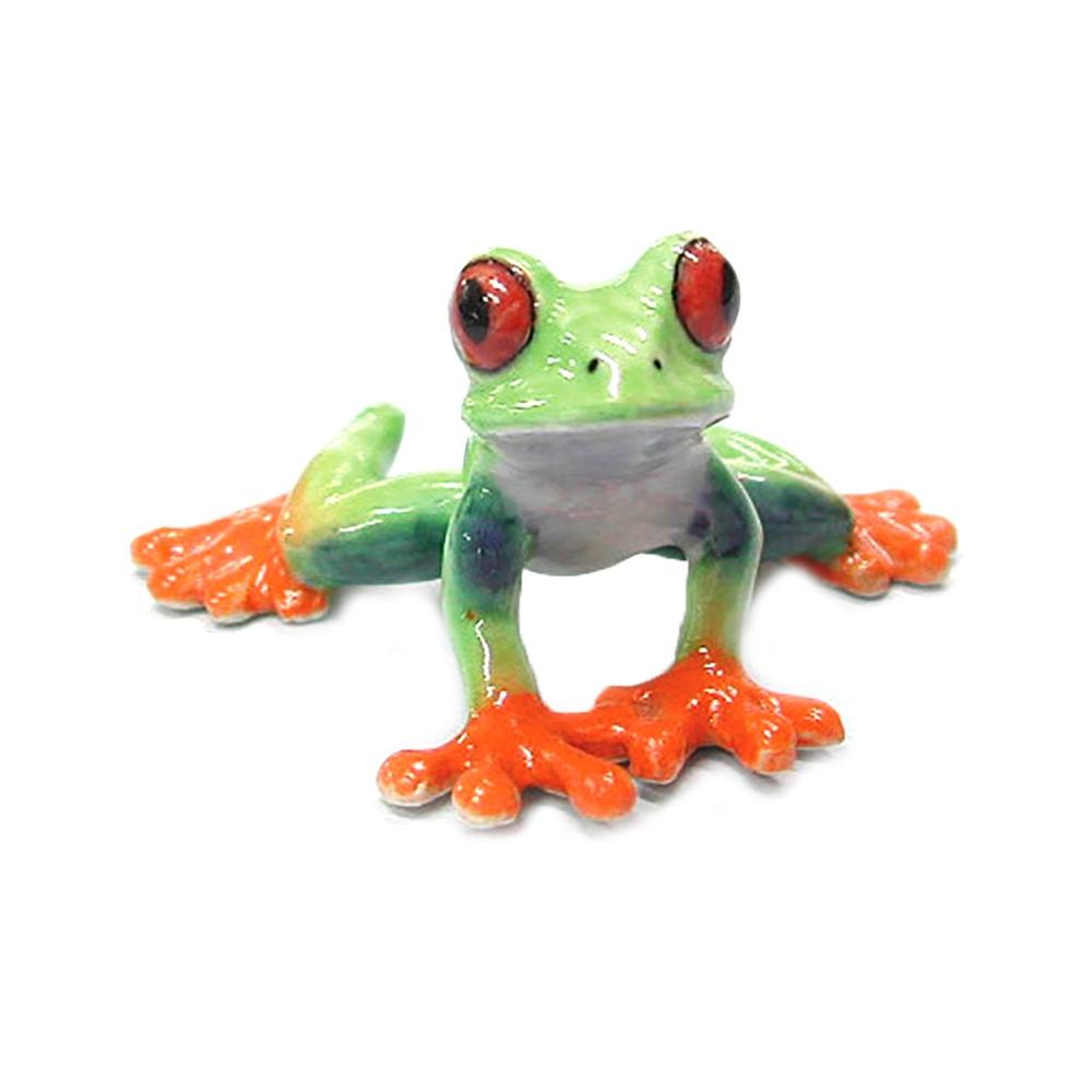 Northern Rose Red-Eyed Tree Frog – Birthday Gift – Miniature Porcelain Figurine