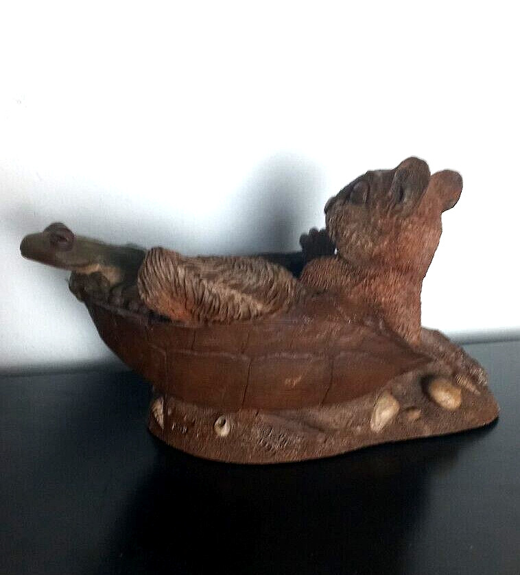 Timothy Wolfe “Vagabonds” Squirrel & Frog Rowing Figurine #64 – 1994