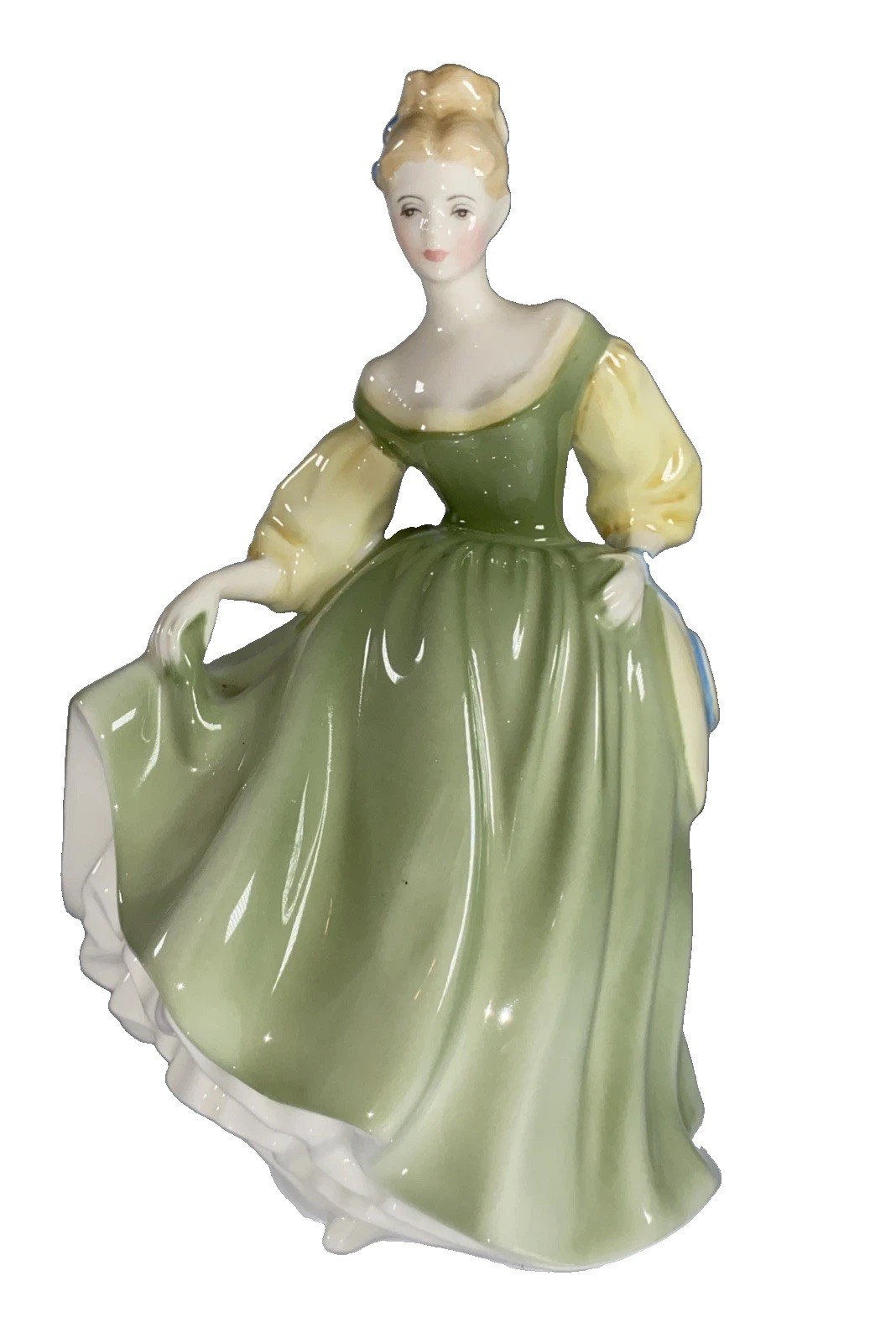 Vintage Royal Doulton Fair Lady Figurine 1962 Green Dress Bone China HN2193