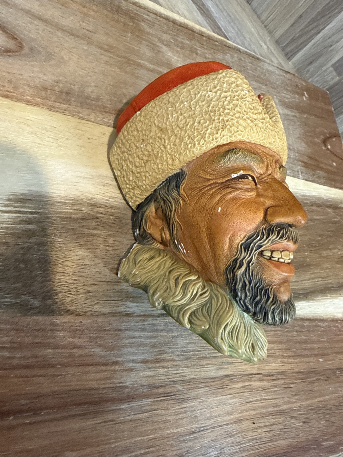 Vintage 1966 Bossons Himalayan Chalkware Head Bossons England