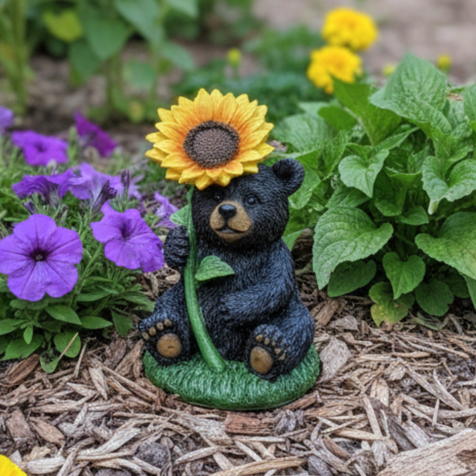 Black Bear Backwoods Buddies Sunny Paw Figurine Rustic Lodge & Cabin Resin Decor