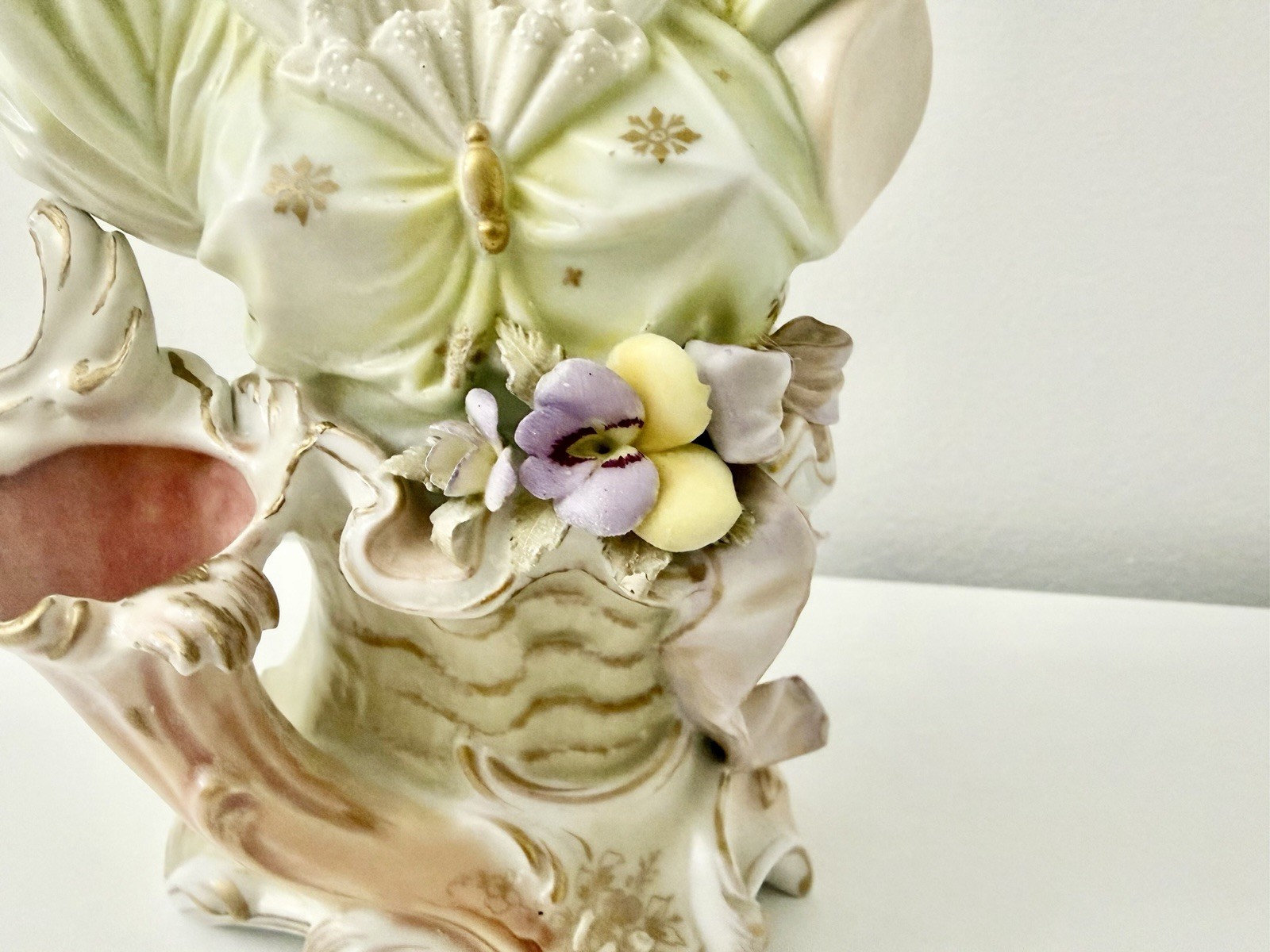 E & A Muller Antique Porcelain Art Nouveau Lady Bust 10″ Woman Figurine