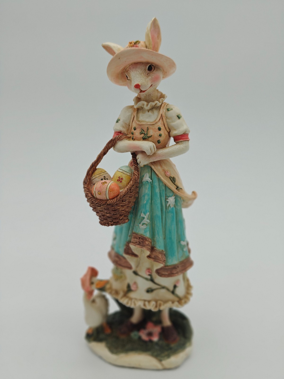 Dapper Rabbit Female Resin Figurine 12” Easter Spring Decor