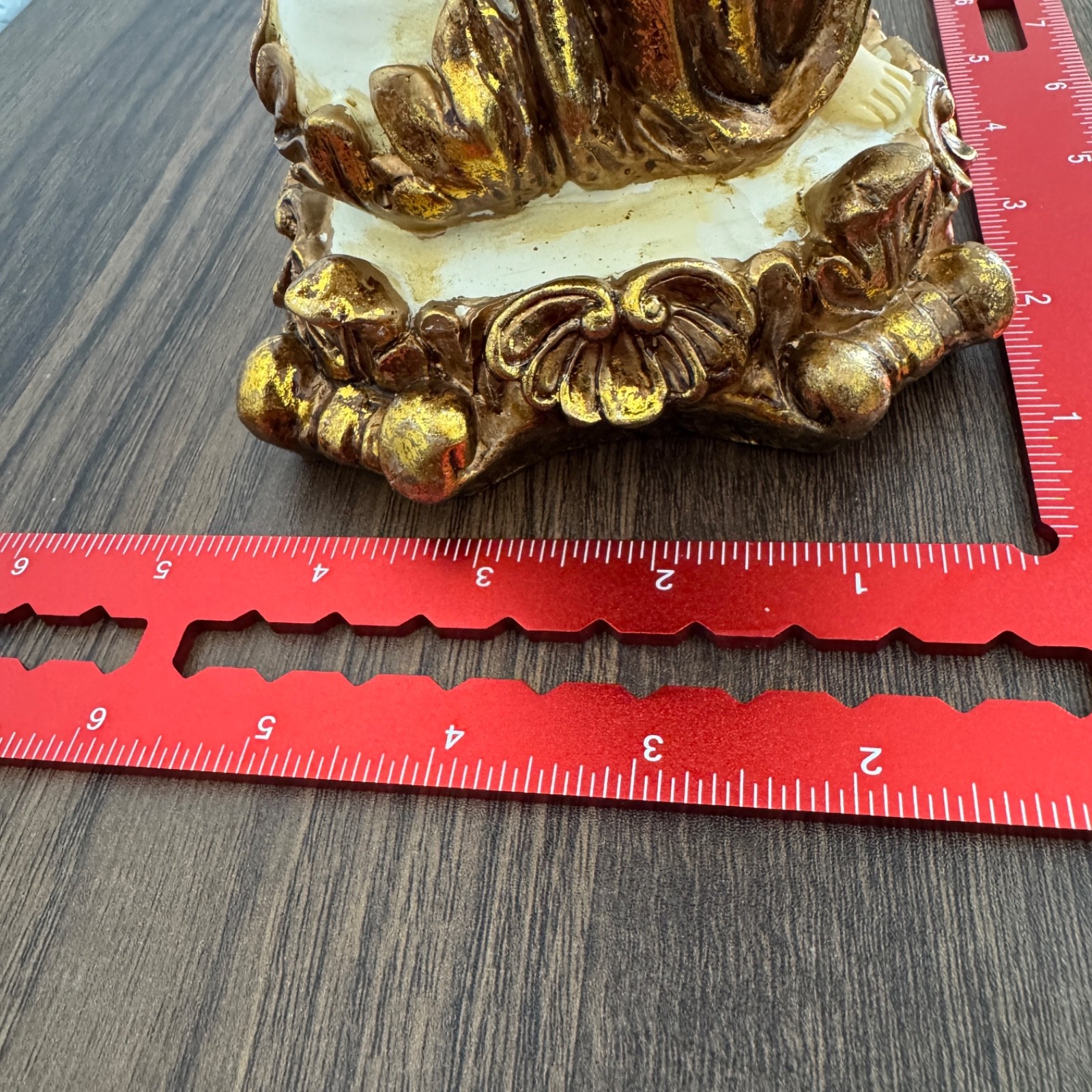 Gold Praying Angel Pedestal Candle Holder Holiday Religious Decor 10 in Tall