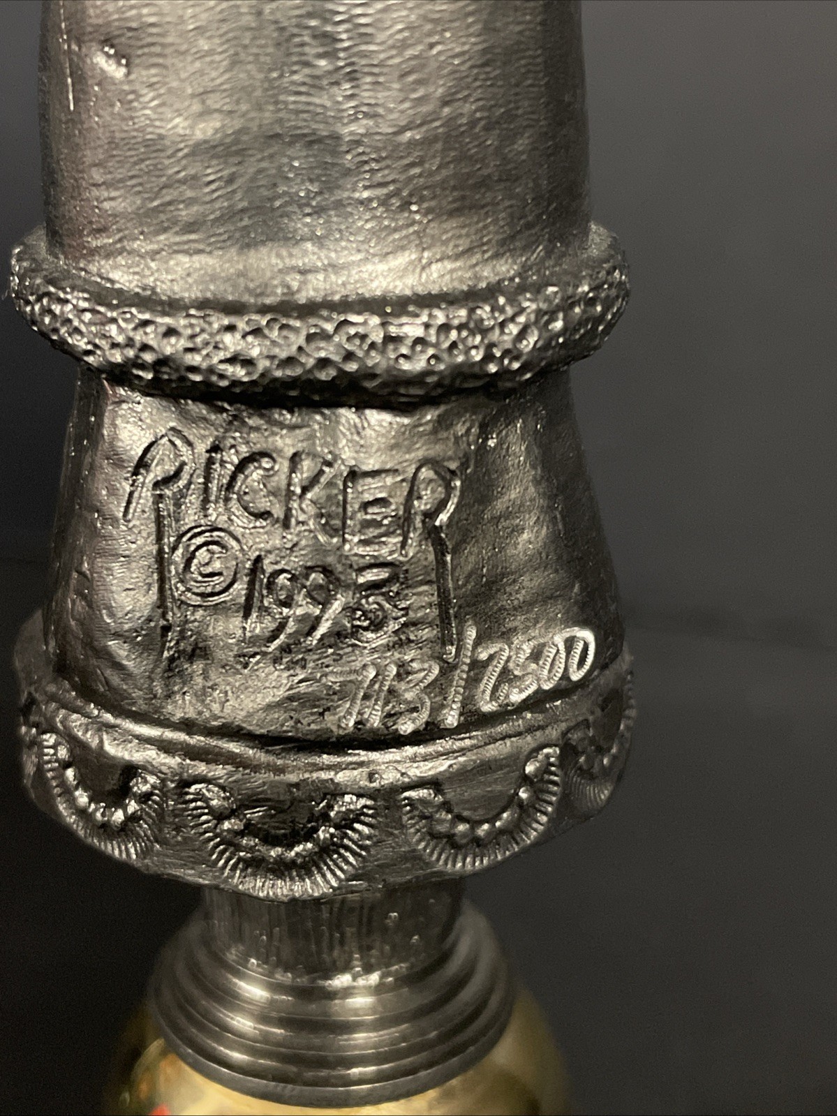 Michael Ricker Pewter Saint St. Nicholas Christmas With Brass Bell 713/2500