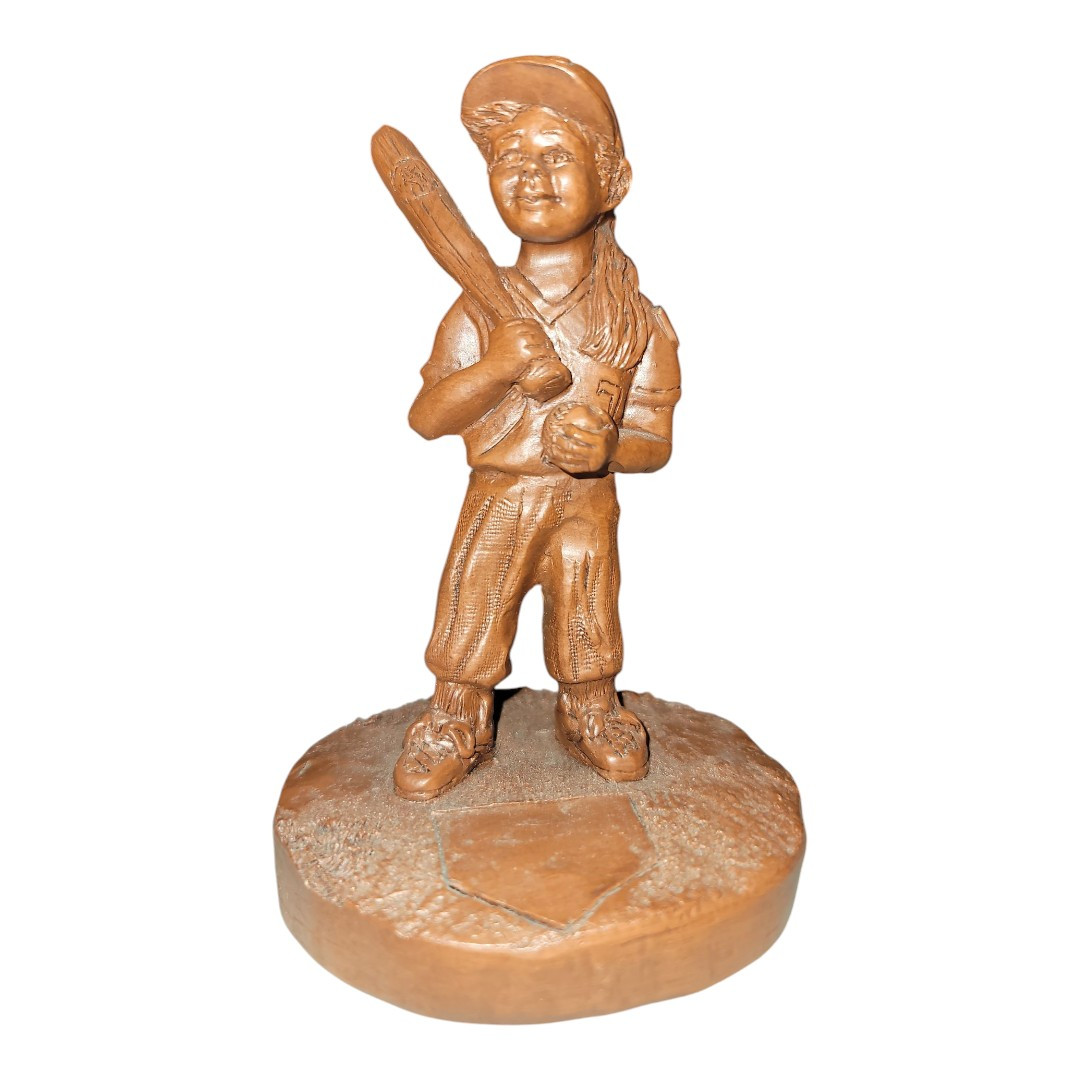 Red Mill Softball Girl Little Leaguer by C. Bucher ca1996 handcrafted 448