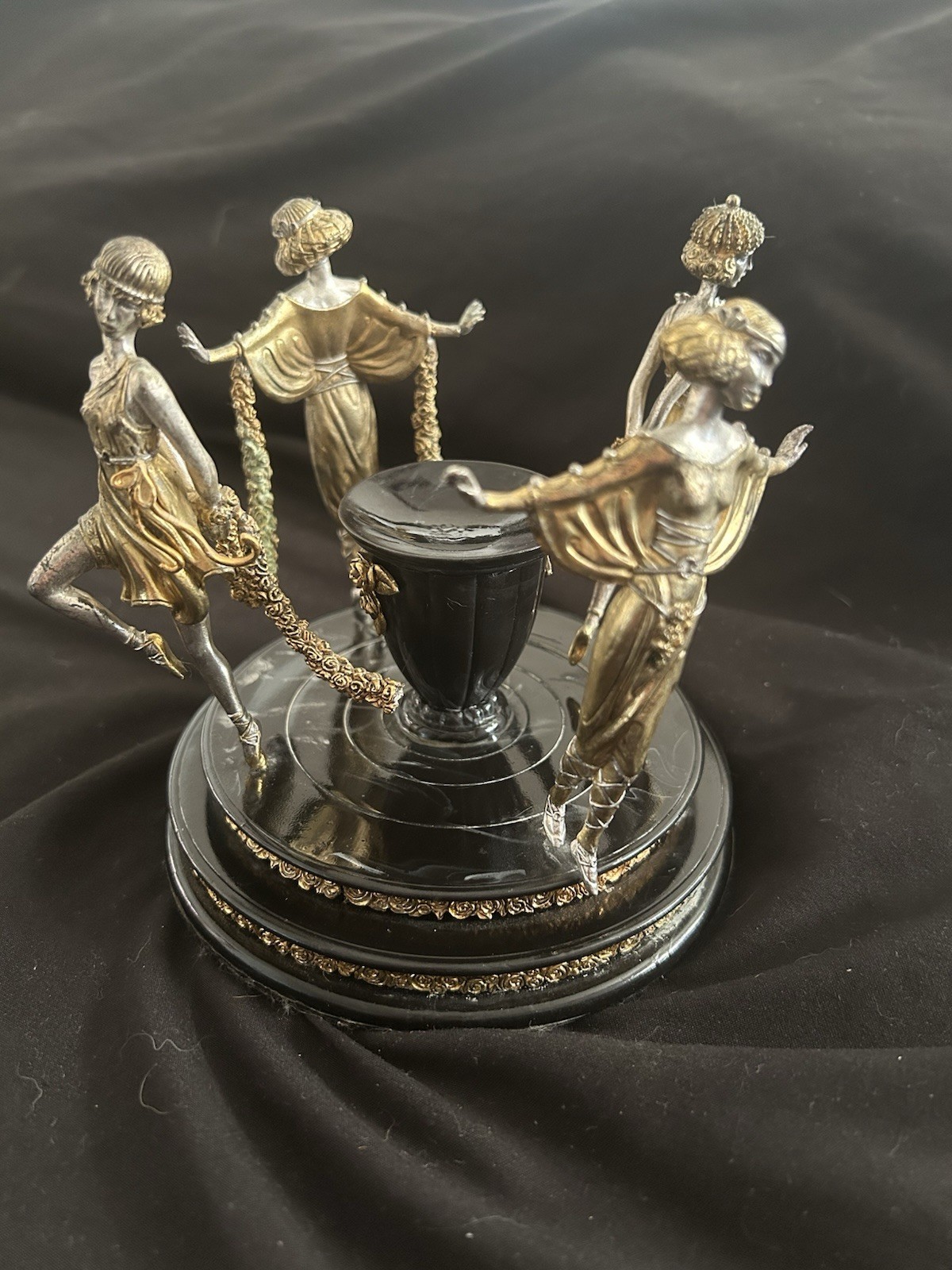 Franklin Mint House of Erté Crystal Ball Objet Art Deco Limited Edition