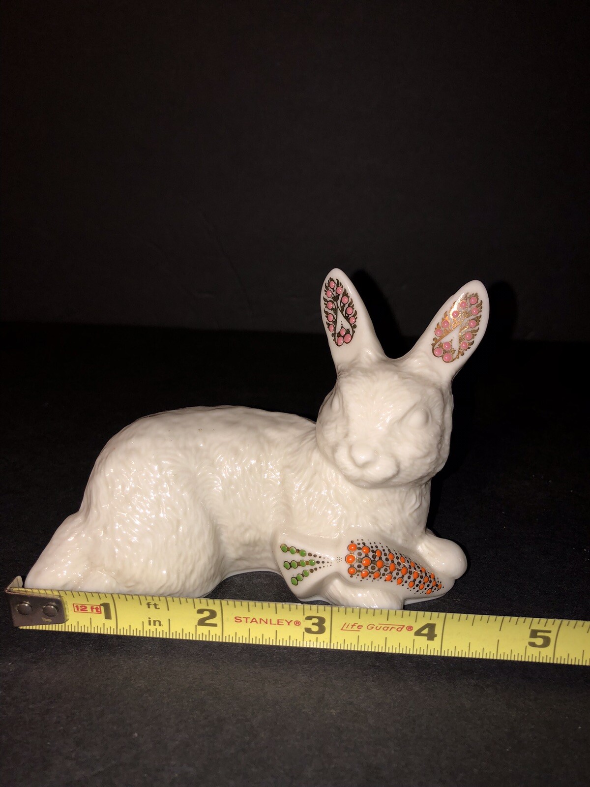 Lenox China Jewels Collection Snack Time Sitting Bunny Rabbit Carrot Made In USA