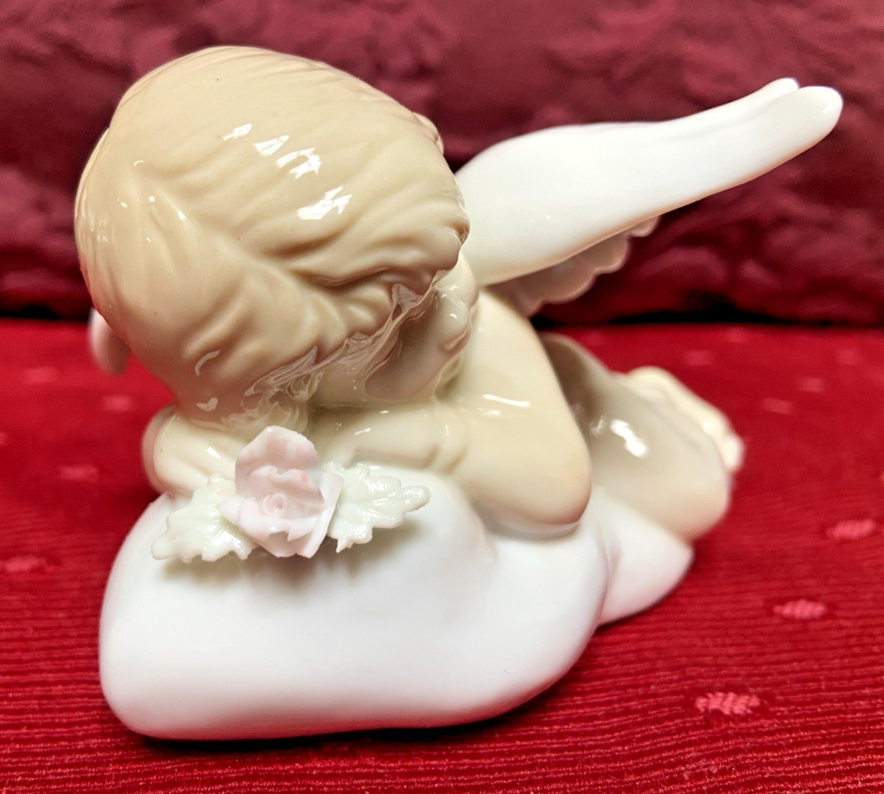 Russ Berrie Dream Angels “Sweet Dreams” Porcelain Sleeping Angel Figurine Clouds
