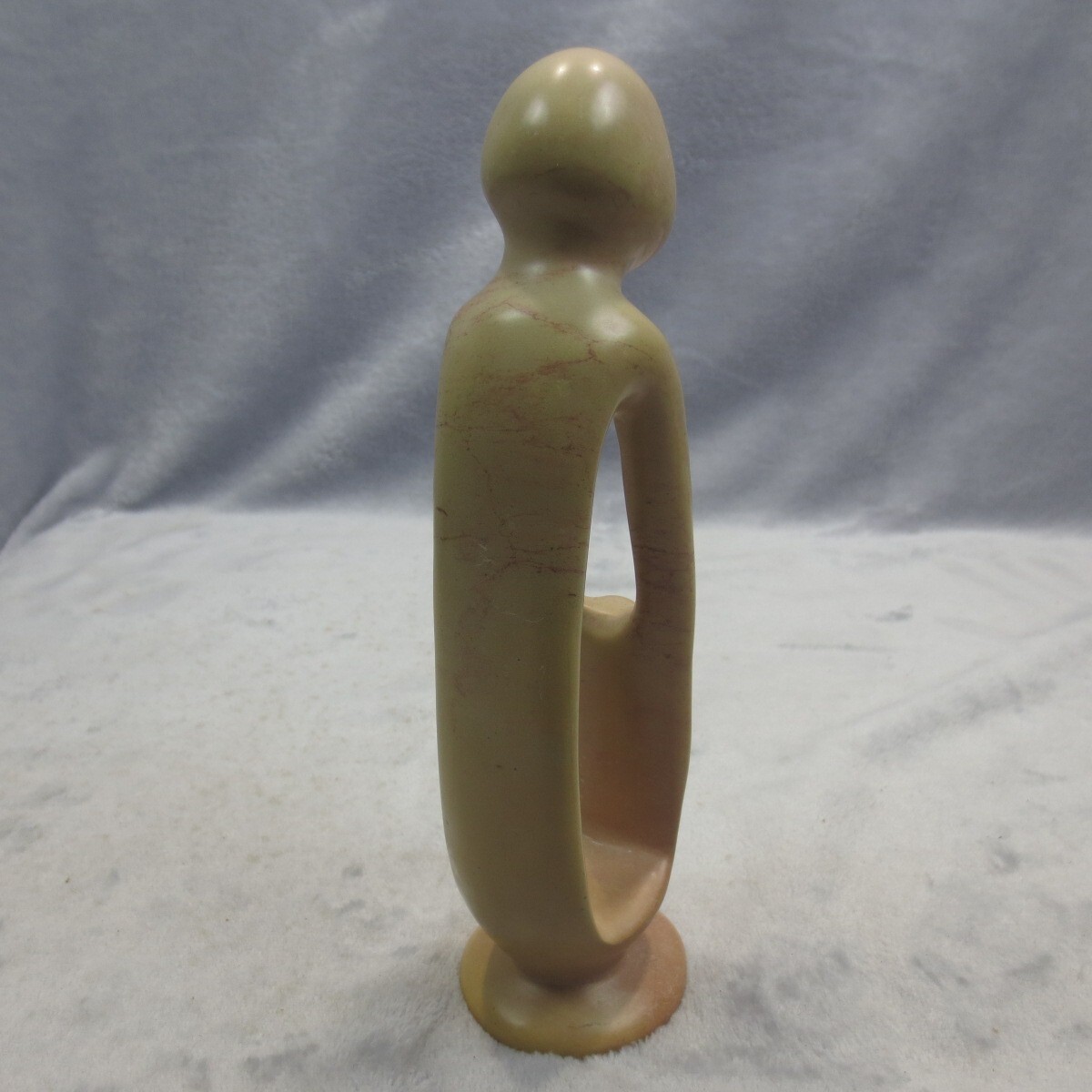 Abstract Contemporary Soapstone Carving Sculpture Statue Parent Embracing Child