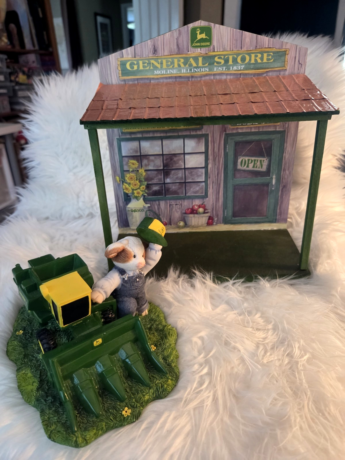Mary’s Moo Moos John Deer General Store Display + Boy/Combine Enesco Rare HTF