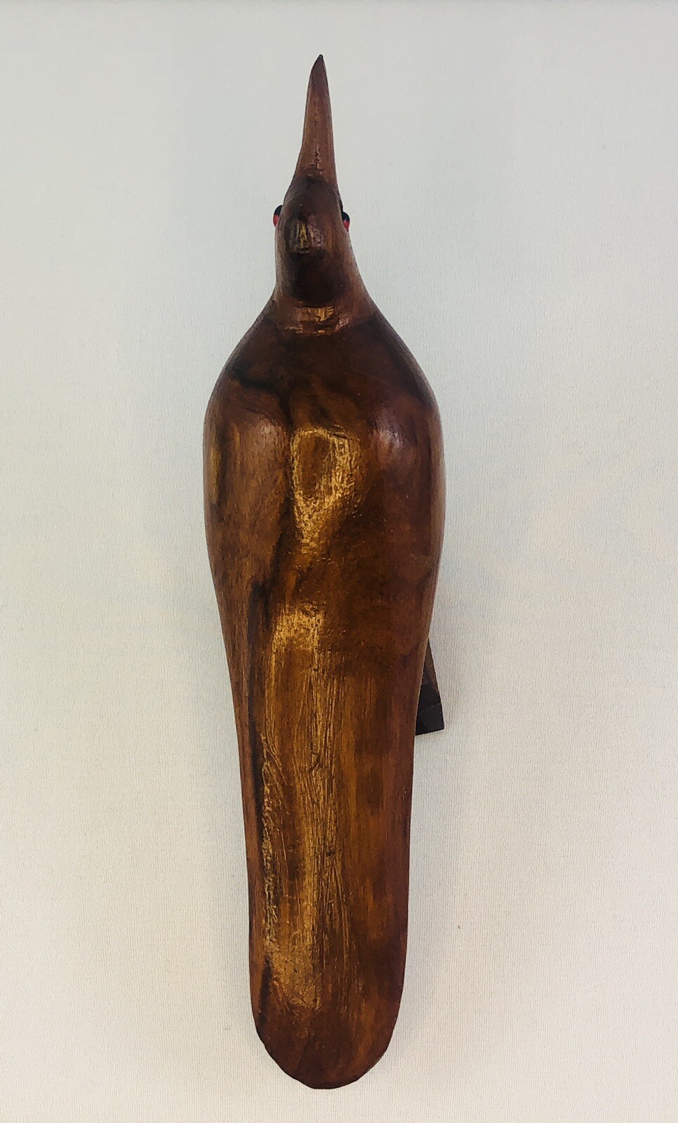 Vintage Carved Bird Wood Shore Beach on Stand Statue Figurine 5 1/2 x 7 1/2 in