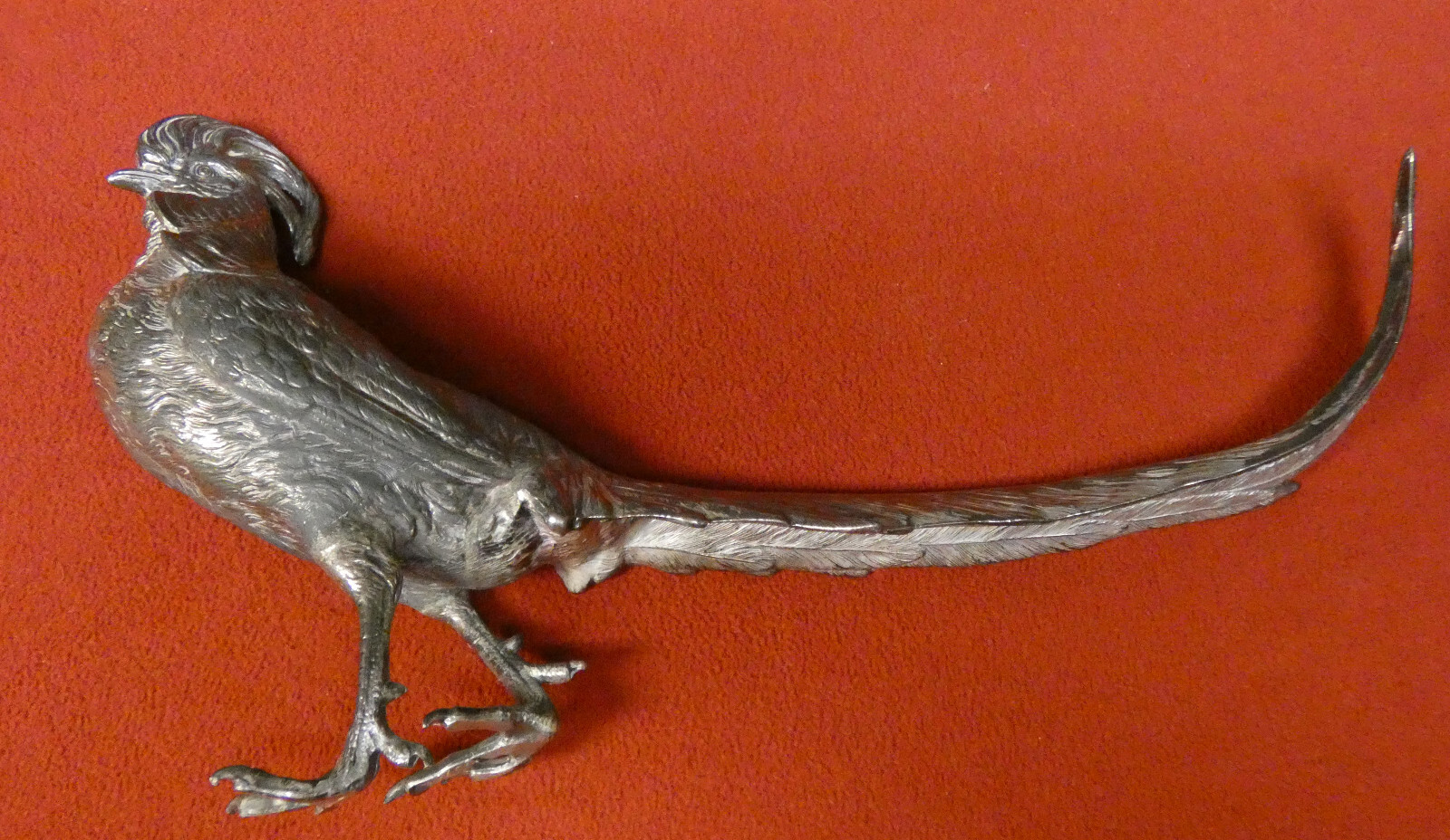Jennings Brothers Silver Plate Male Pheasant J.B. 2482 Bird Antique ~ 8″ x 12.5″