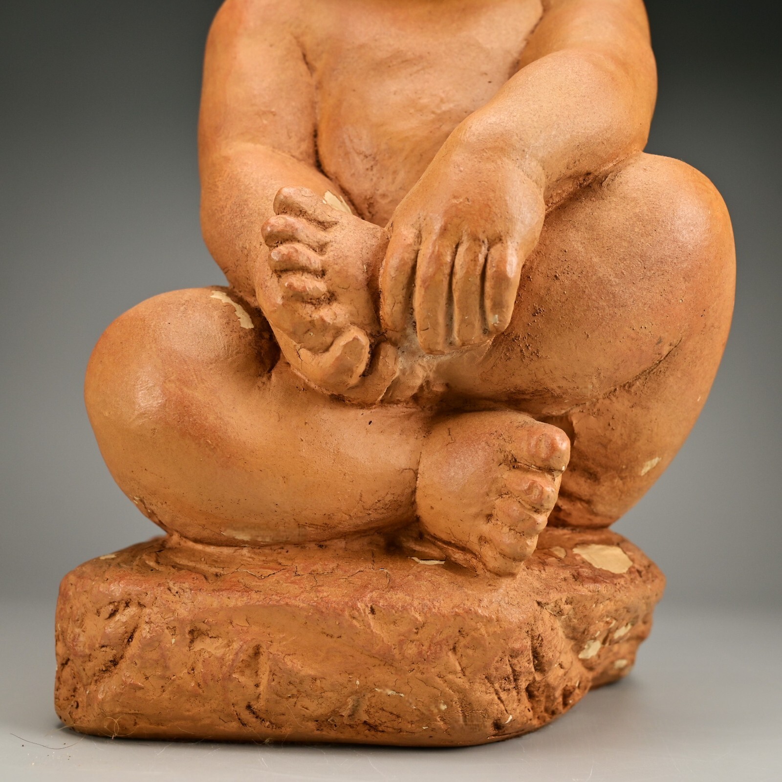MPI BBW Museum Original Vintage Signed Terracotta Ceramic Baby Statue Sculpture