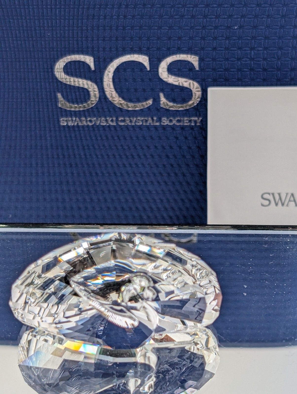New~SCS~SWAROVSKI~**PEACOCK PAPERWEIGHT**~1 5/8″ Tall~AUSTRIA~Box~COA