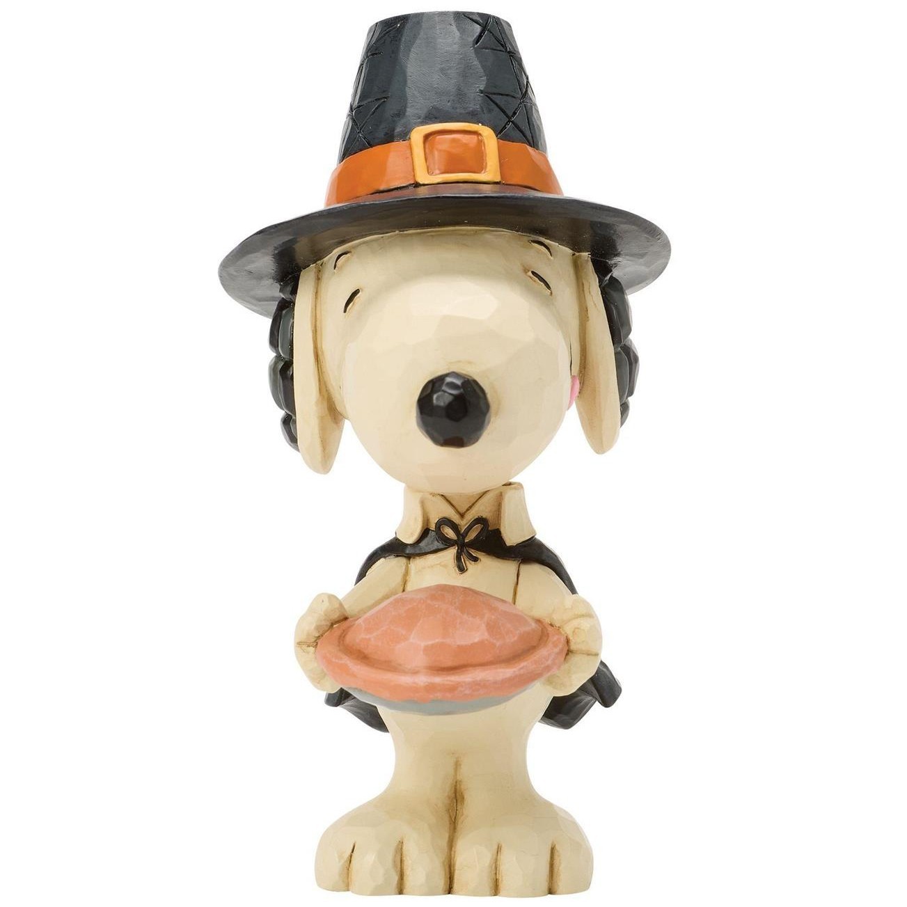 ❦ New JIM SHORE PEANUTS Figurine PUMPKIN PIE Snoopy Thanksgiving Pilgrim Dog Art
