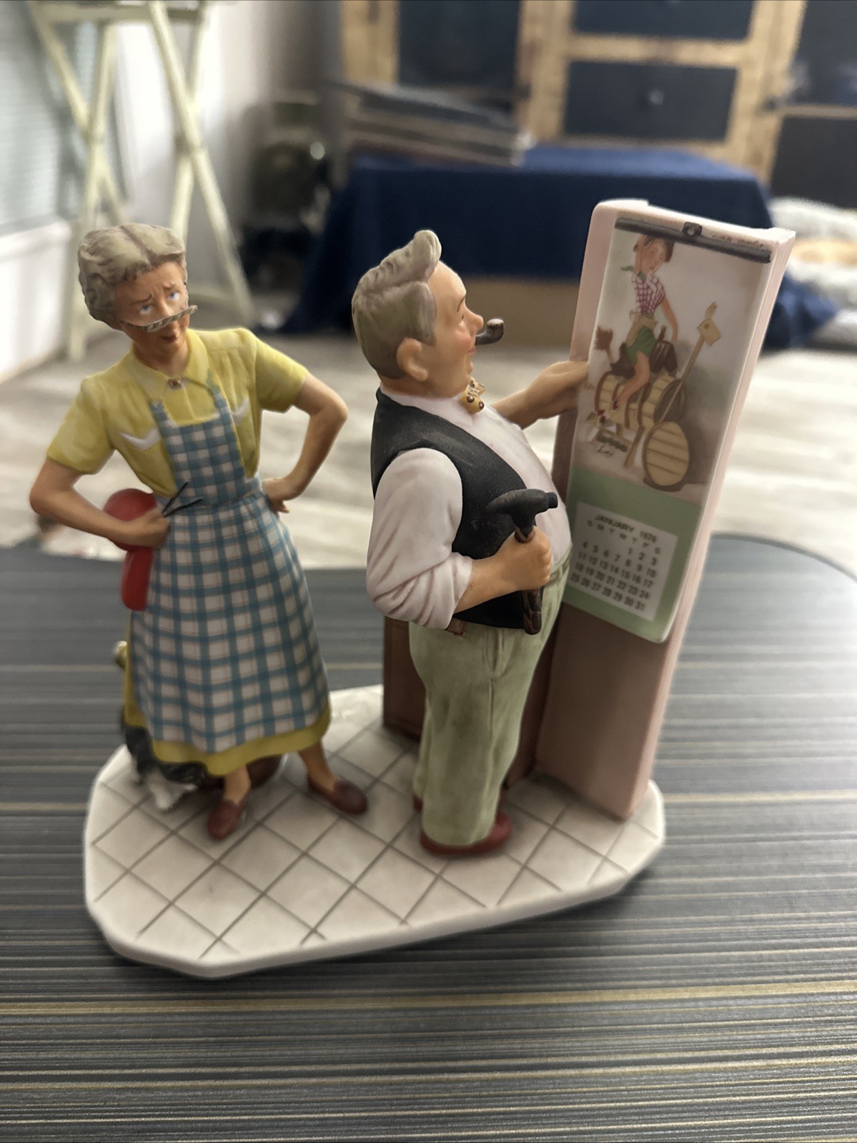 Norman Rockwell FIRST EDITION- Gorham-Porcelain “Four Seasons” Lg Figurine