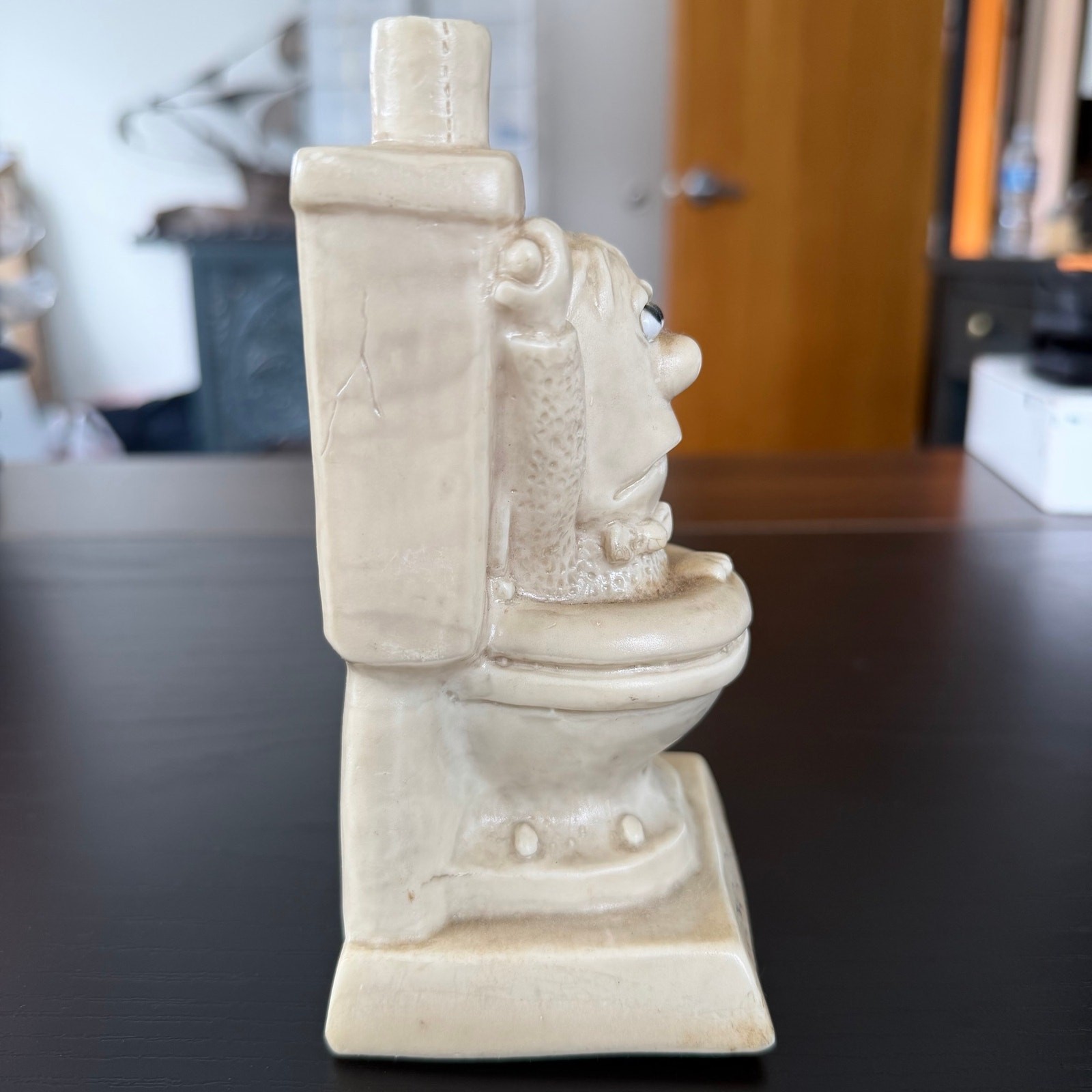 Vintage R & W Berries Co. Figurine 1970 Flushing Toilet “Goodbye Cruel World”