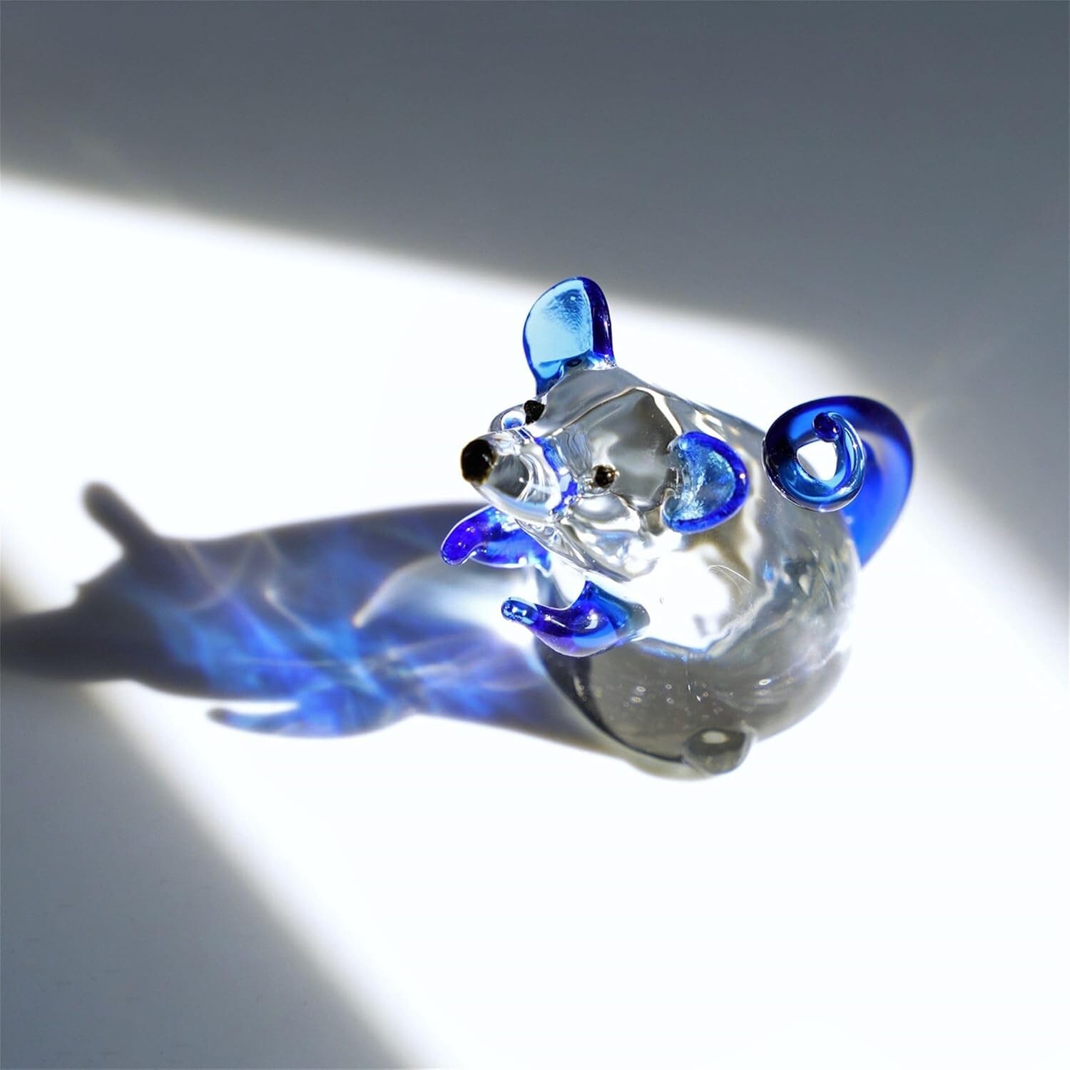 HDCRYSTALGIFTS 2.5inch Crystal Standing Mouse Statue Glass . 2.3 * 1.9 * 1.8in