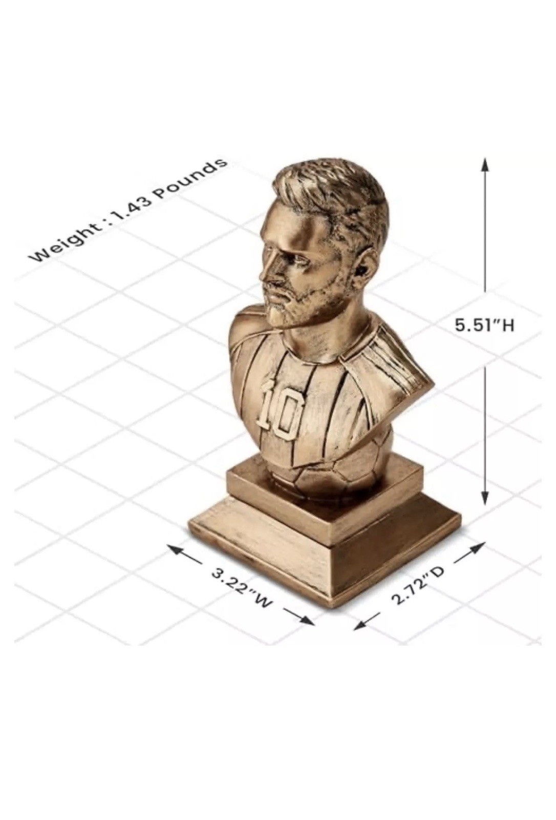 ALOV’E Lionel Messi Legend Bust Sculpture – 5.5 inches Tall – Bust Statue