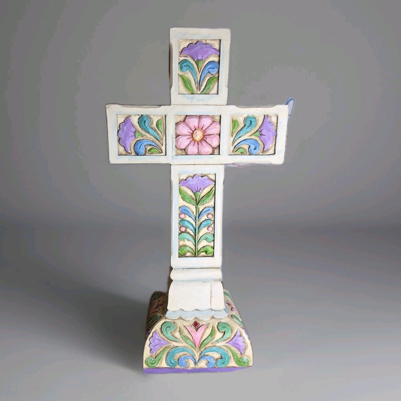 Jim Shore Heartwood Creek Musical Cross “Rejoice In Your Faith” – Amazing Grace