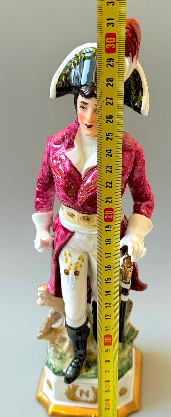 Vintage 12 Capodimonte Porcelain Napoleon Bonaparte Figurine Military Statue