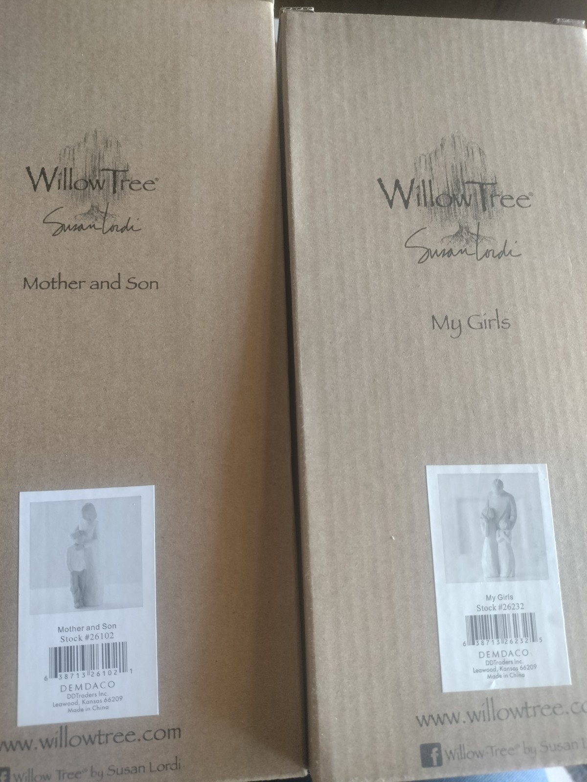 Demdaco Willow Tree Figurines- Mother and Son 26102 & My Girls 26232 NIB