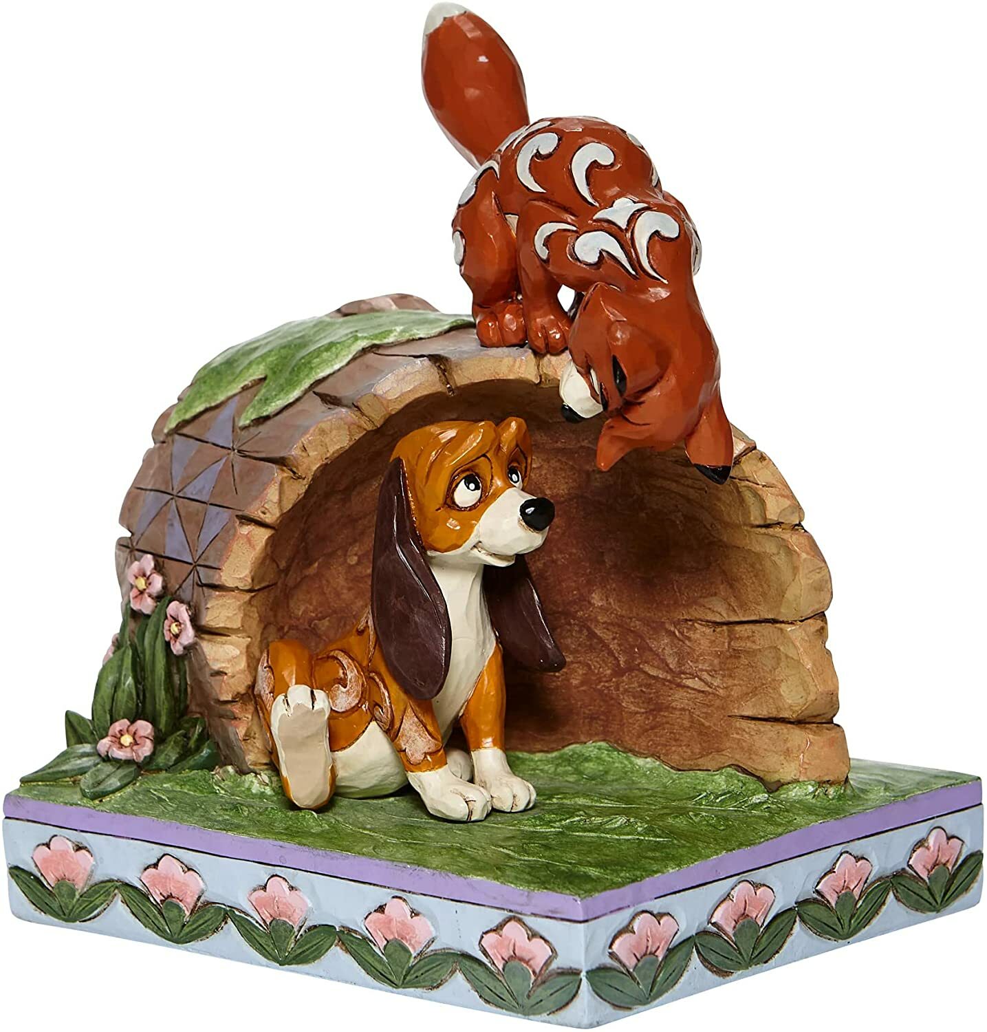 Enesco Disney Traditions by Jim Shore The Fox and The Hound on a Log Figurine