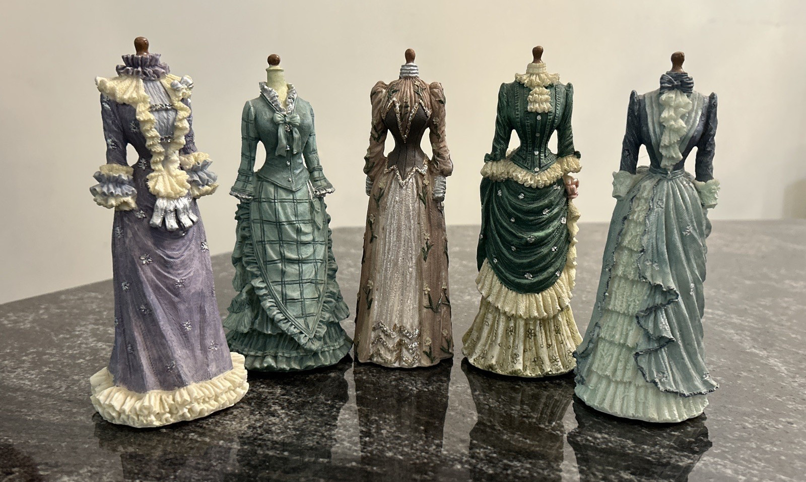 Lot of 5 KC’s Collection Fashion Series Victorian Dress Figurines 2003