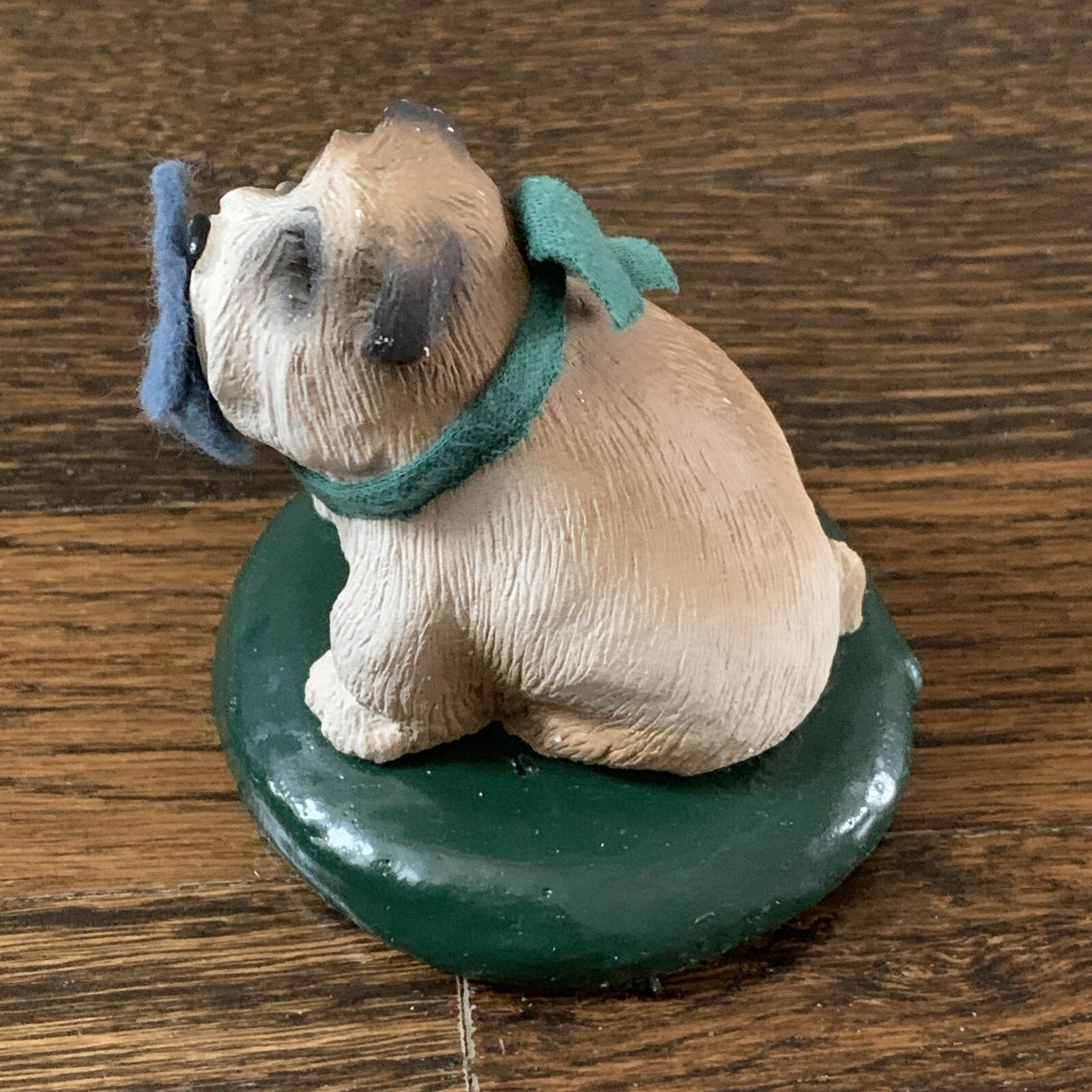 1990 Byers Choice The Carolers Dog Bulldog Christmas Figurine 4 In Vintage