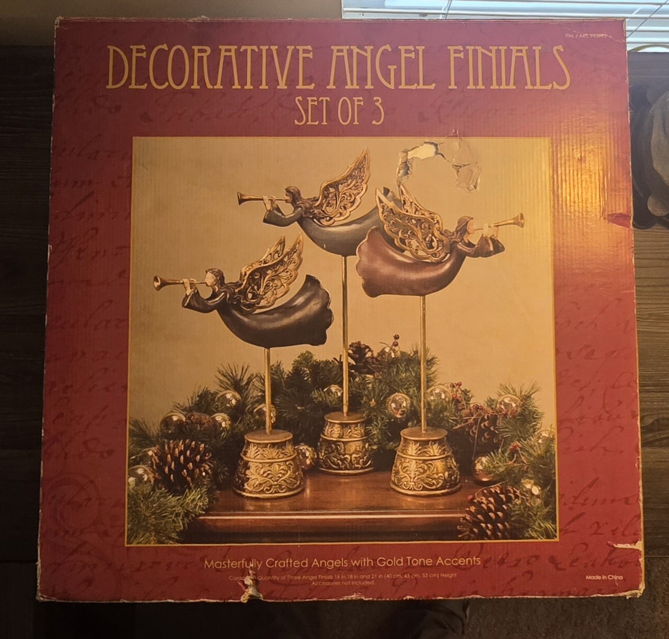 Christmas Vintage Decorative Angels Costco Set Of 3 21,18 & 16 In original box