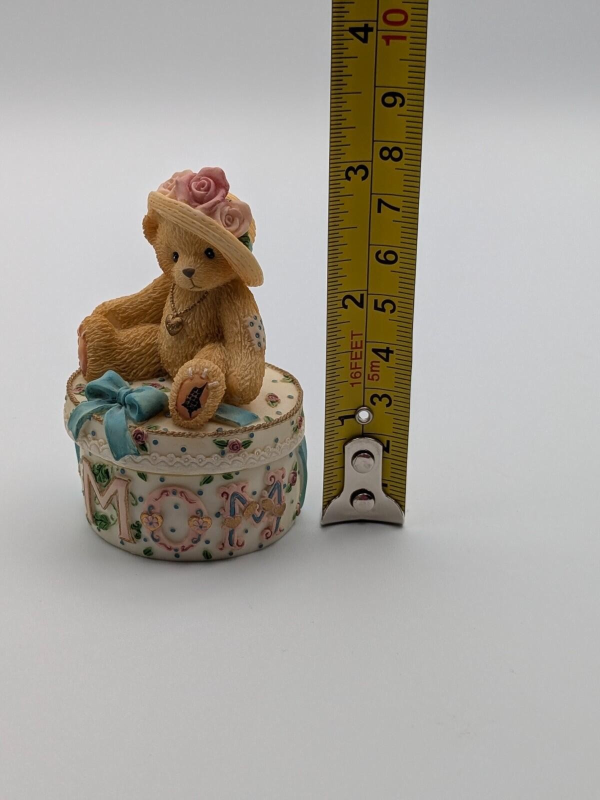 Cherished Teddies Mom Maker of Miracles (306614) 1997 Covered Box with Locket