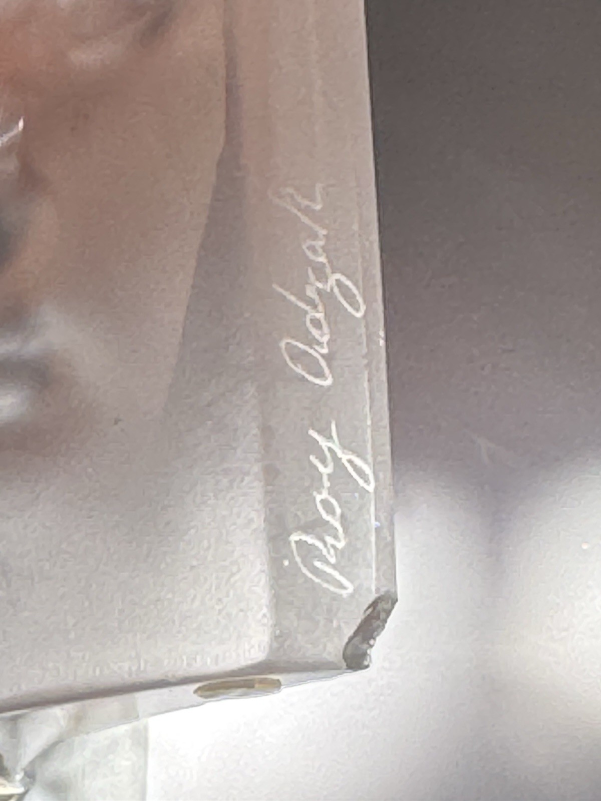 DAUM FROSTED CRYSTAL FACE SCULPTURE/PAPERWEIGHT by ROY ADZAK READ