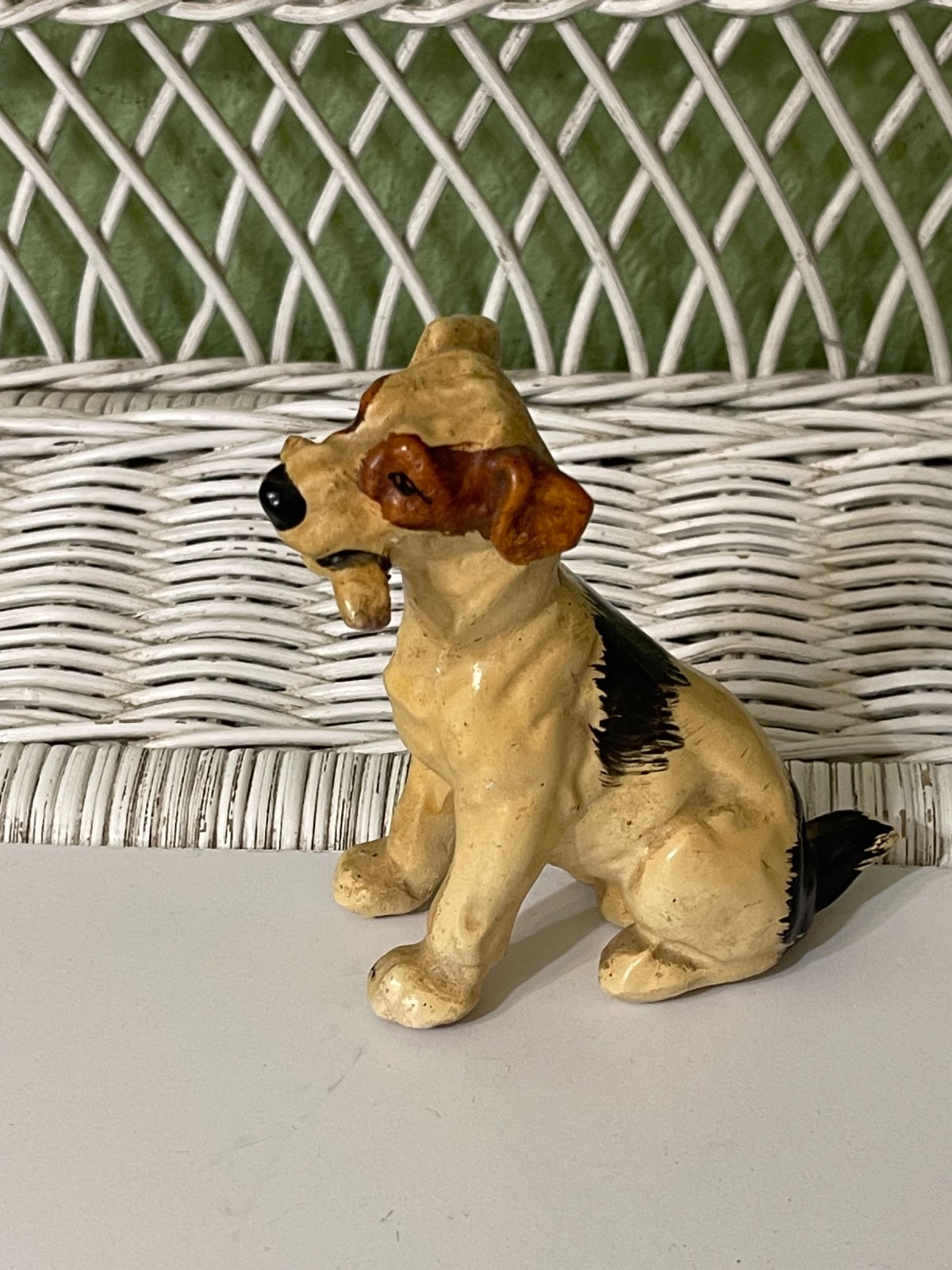 Vintage 4″ RCA Nipper Dog Figurine – Plaster Mascot – His Master’s Voice