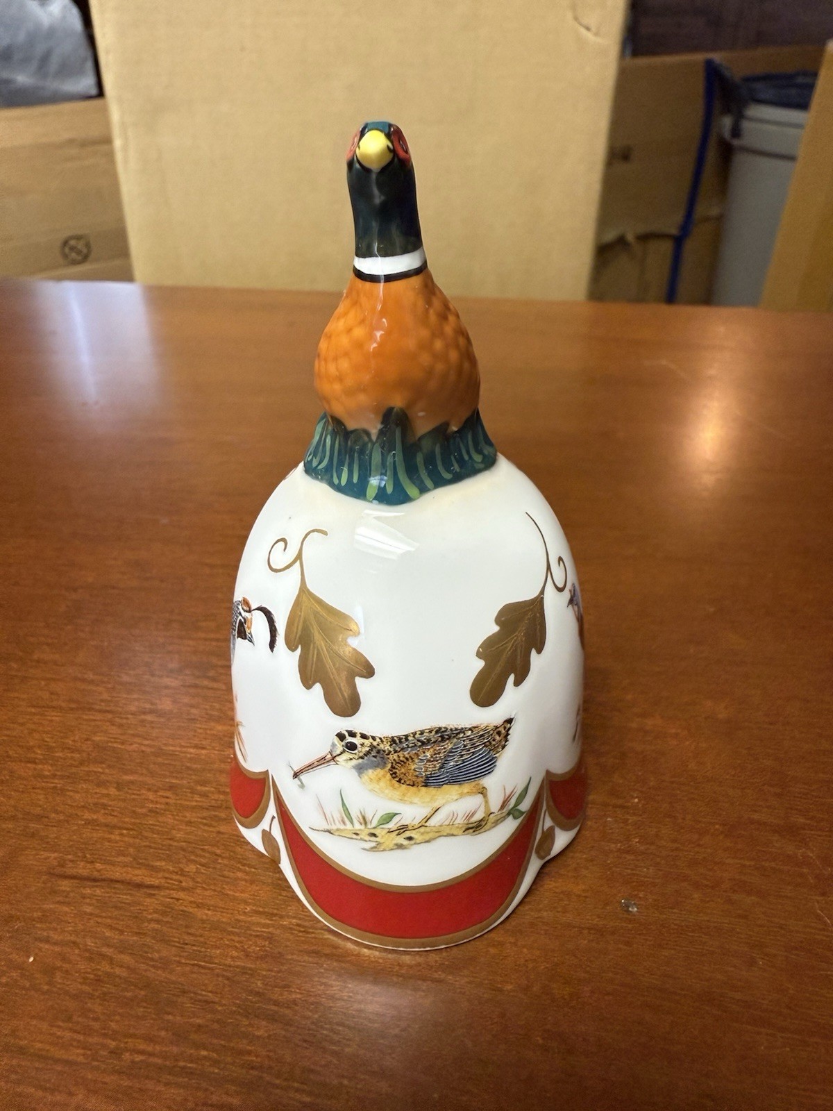 Lynn Chase “Winter Game Birds” Red – Bell – 4 1/8”
