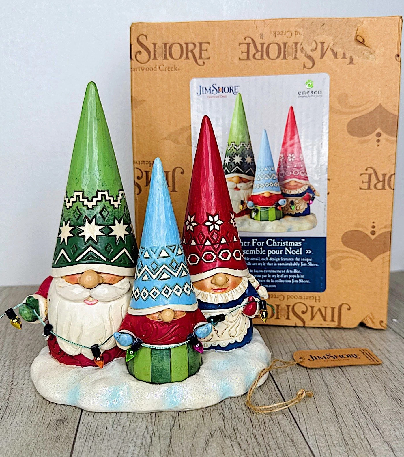 Jim Shore Gnome Family Together For Christmas – NEW in Box