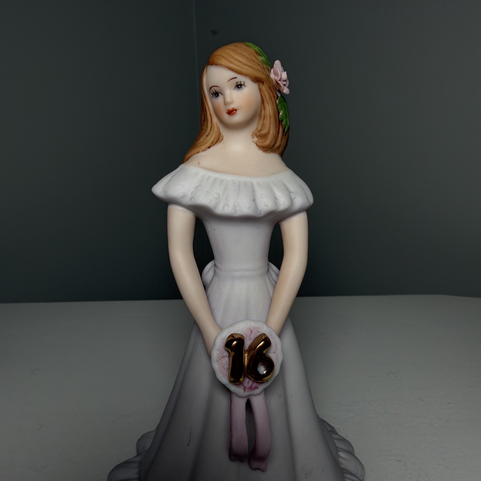 Vintage Enesco Growing Up Birthday Girl Figurine Age 16 Years