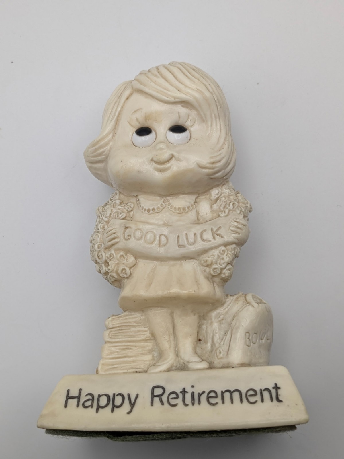 Vintage 1976 Russ Berrie and Co. Wallace Berrie “Happy Retirement” Figurine 5″