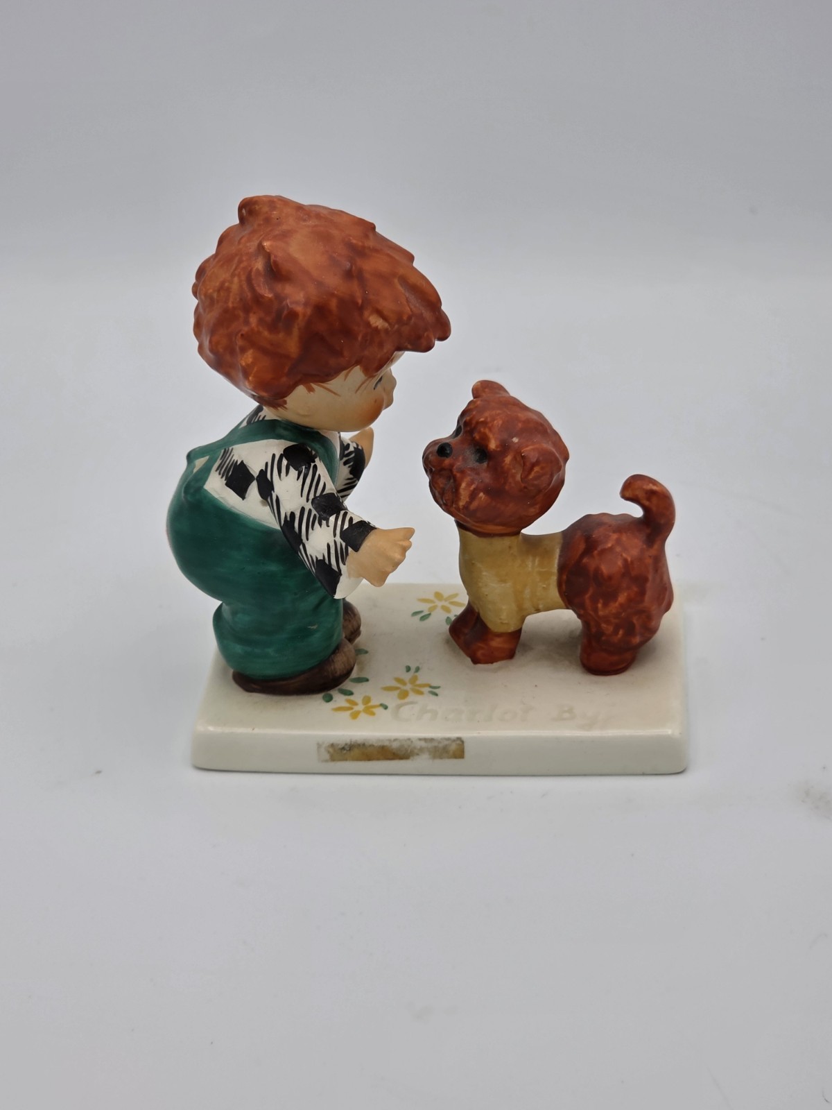 Vintage Goebel Redhead Atta Boy With Dog 1958 Figurine BYJ 7