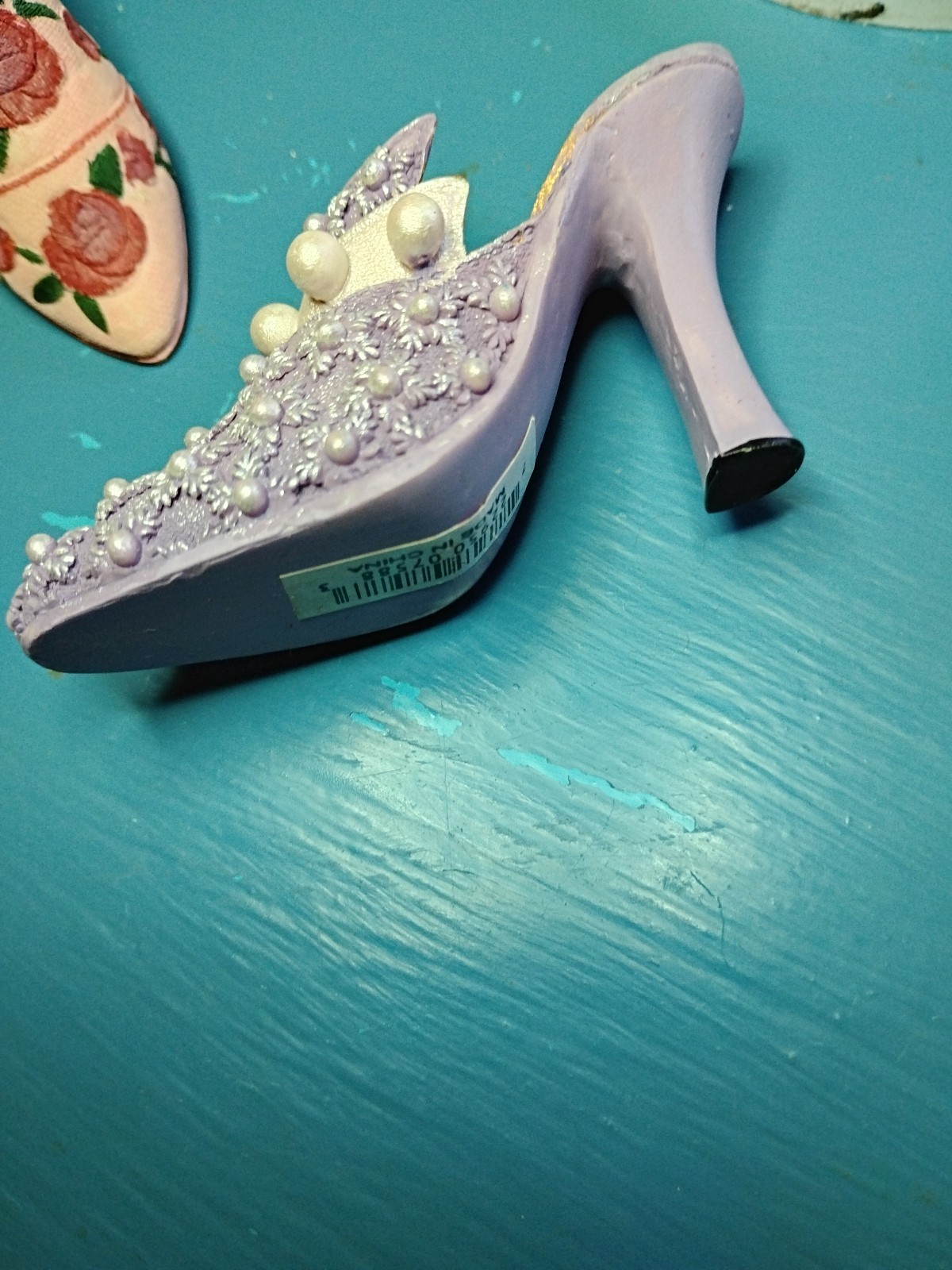 Ceramic Miniature Fancy Designer Shoes-3-4” Each-Fine Details Mini Decor Shoes 3